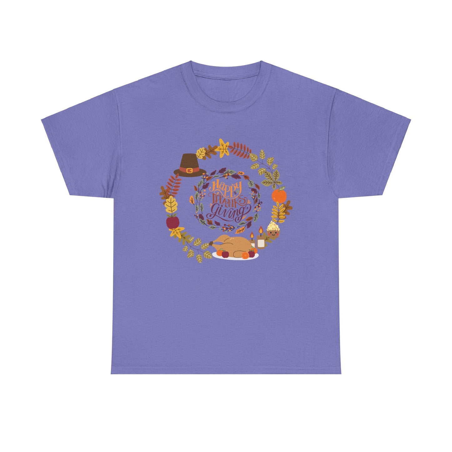 Happy Thanksgiving Unisex Heavy Cotton Tee