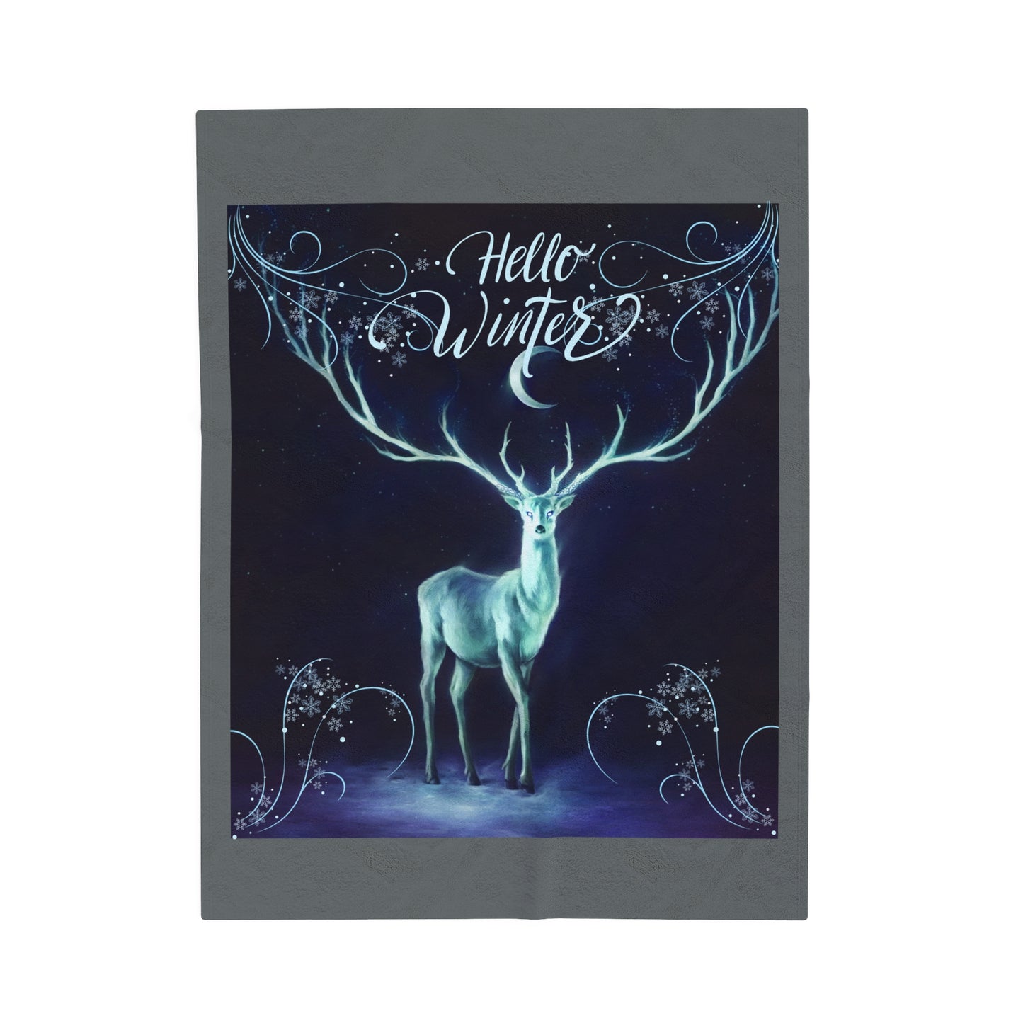 Hello Winter Velveteen Plush Blanket