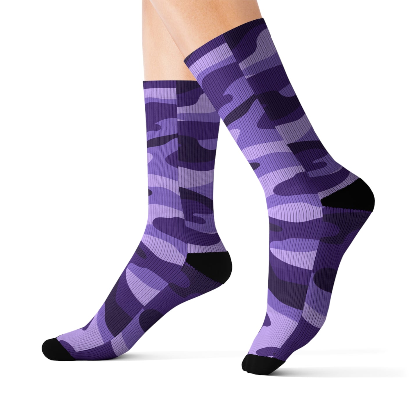 Purple Camo Sublimation Socks