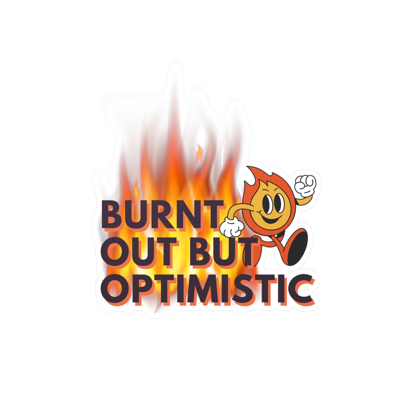 Burnt Out Kiss-Cut Vinyl Decals