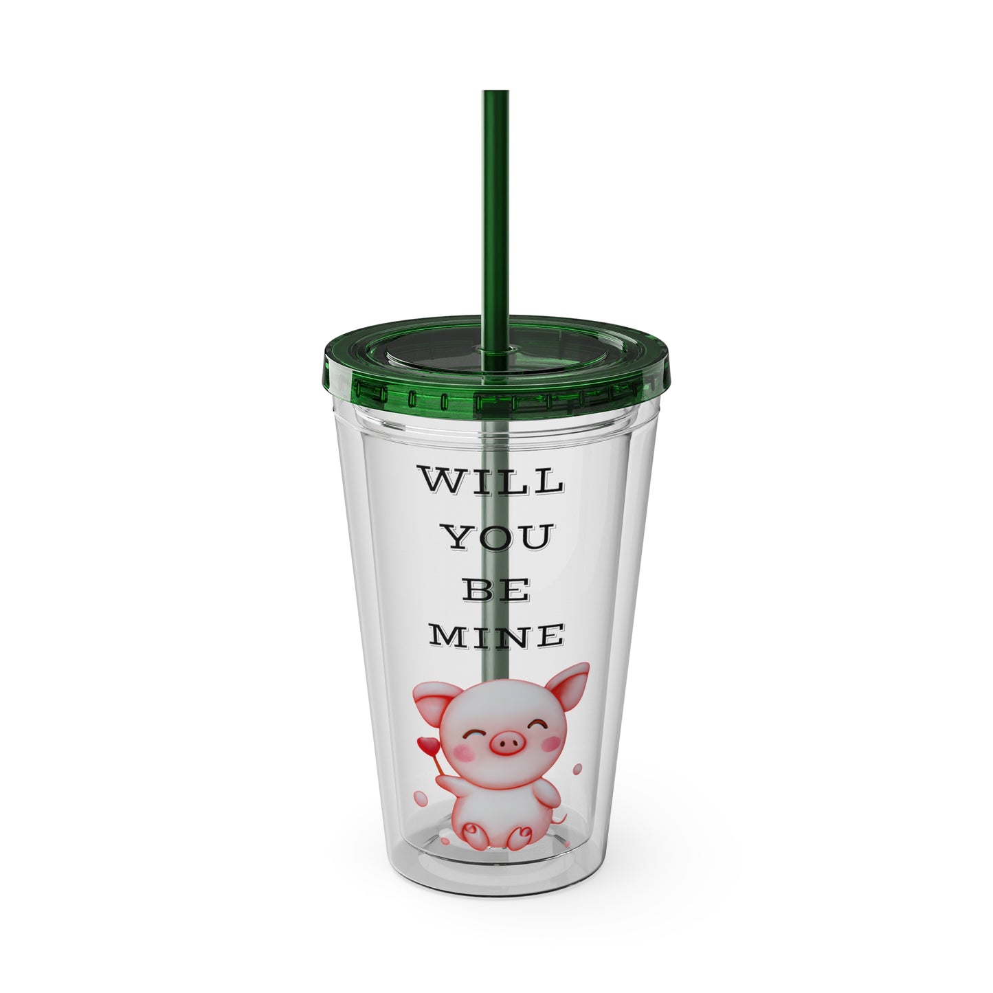 WILL YOU Sunsplash Tumbler with Straw, 16oz
