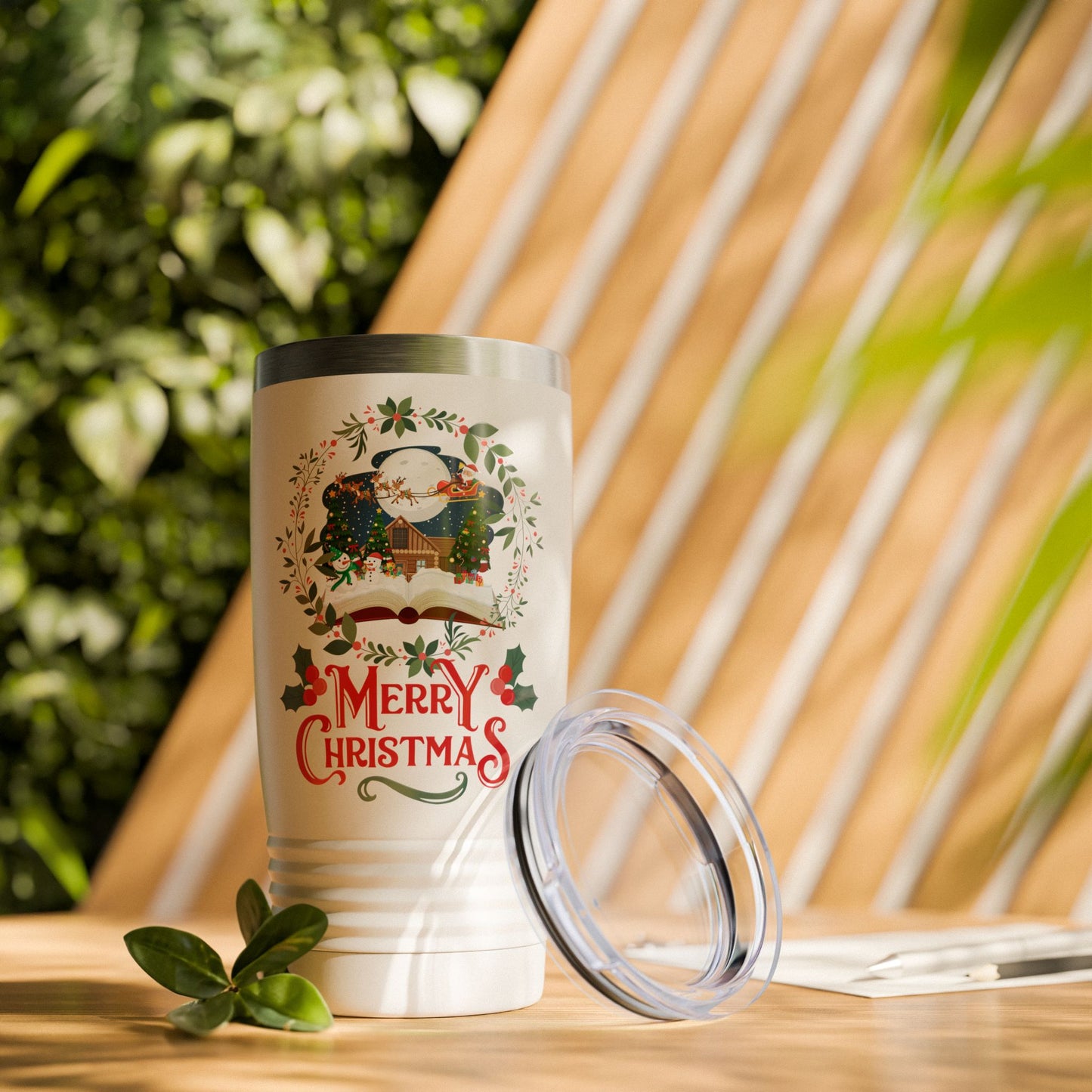 Merry Christmas Ringneck Tumbler, 20oz