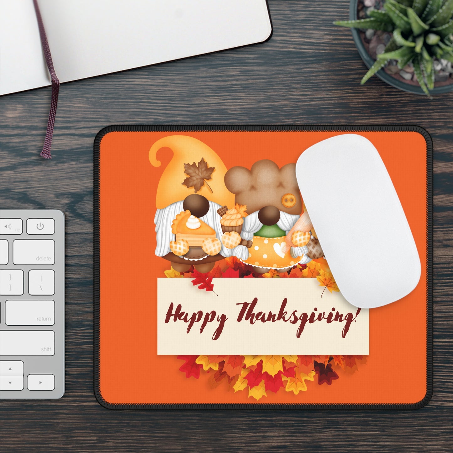 Gnome Thanksgiving Gaming Mouse Pad