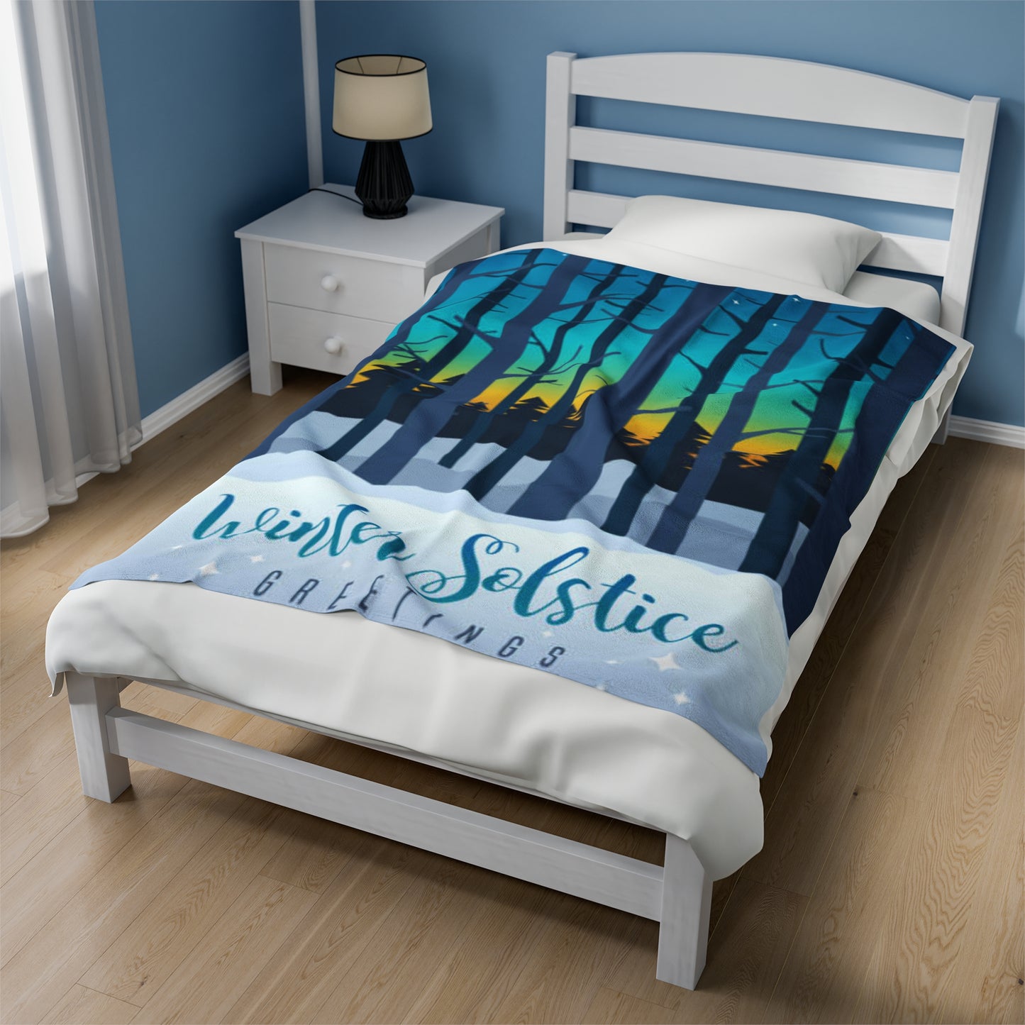 Winter Solstice Velveteen Plush Blanket