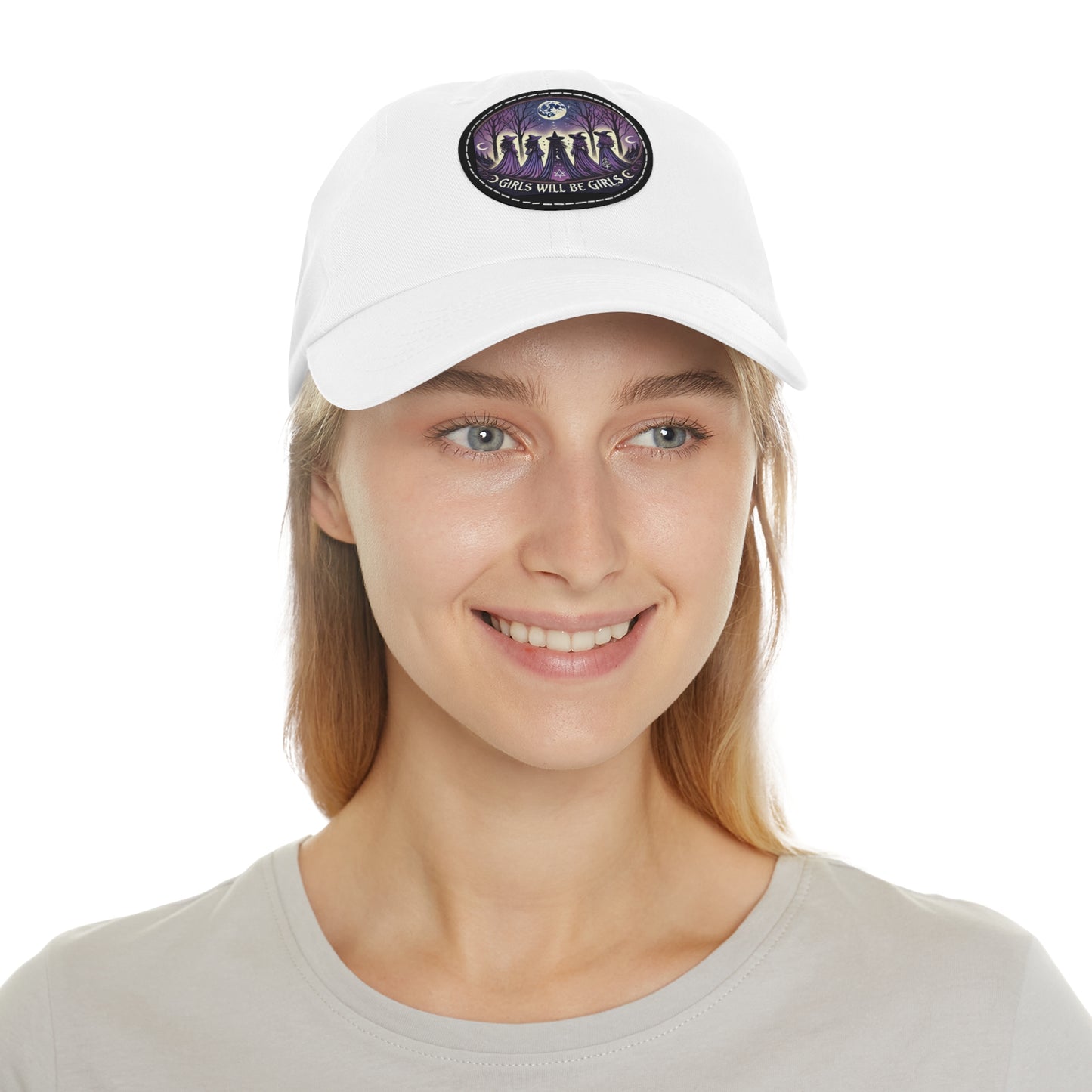 Girls will be Girls Hat with Leather Patch (Round)