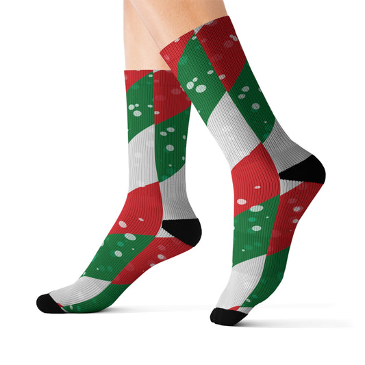X-mas Stripes Sublimation Socks