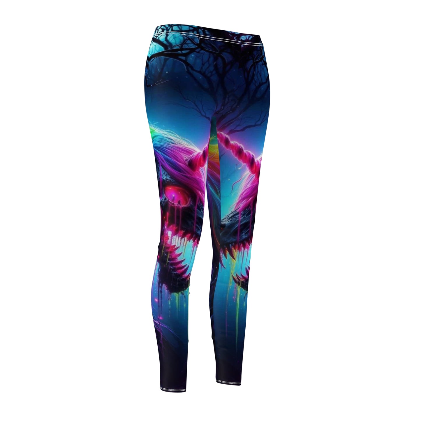 Dark Unicorn Women's Cut & Sew Casual Leggings (AOP)
