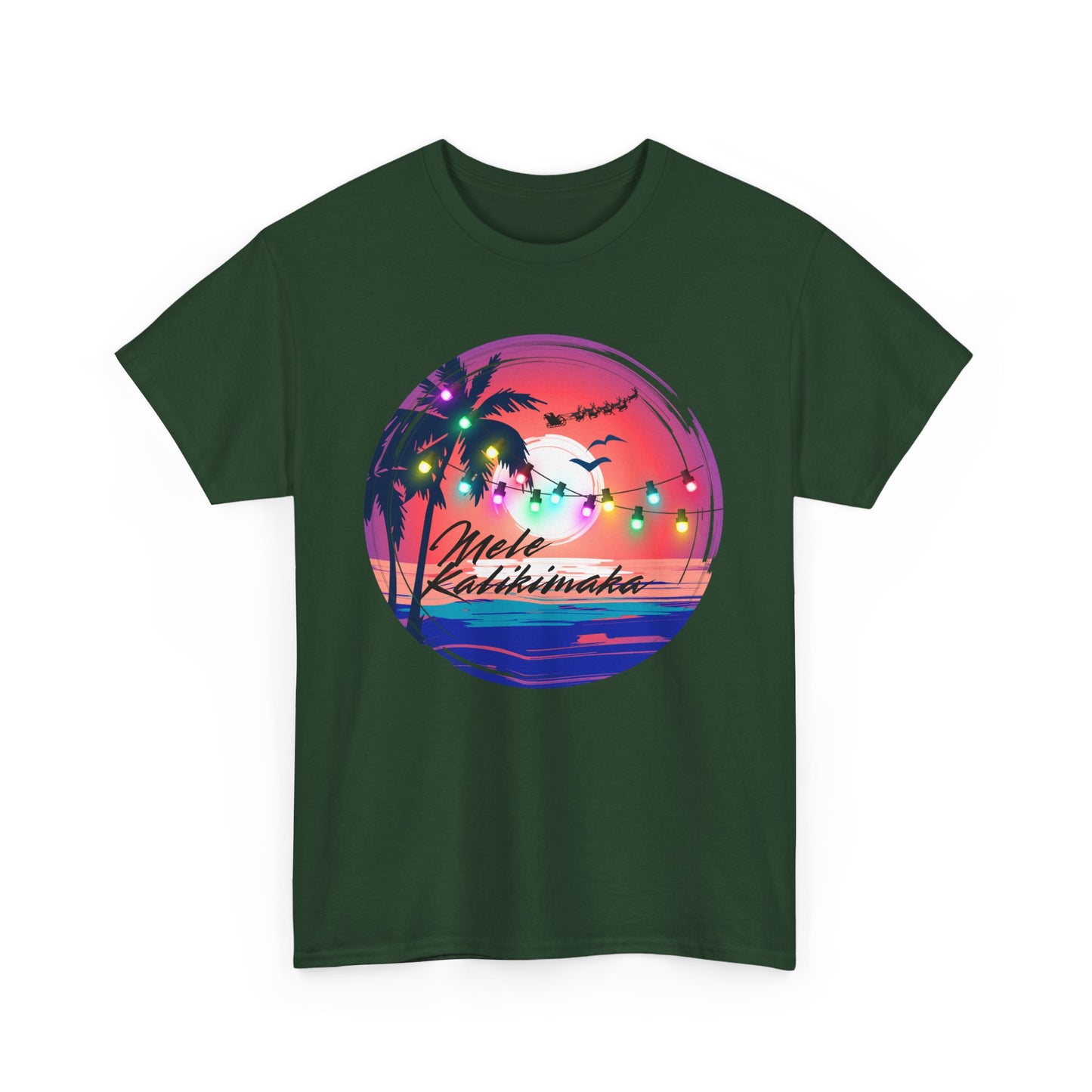 Mele Kalikimaka Unisex Heavy Cotton Tee
