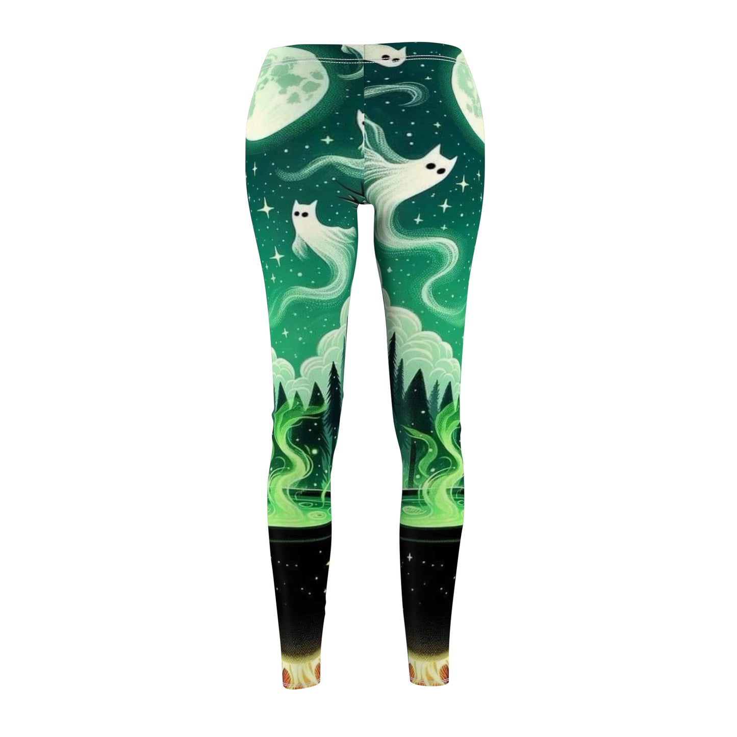 Halloween Spirit Cats Women's Cut & Sew Casual Leggings (AOP)