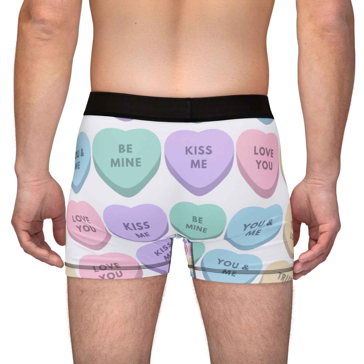 Candy Hearts Men's Boxers (AOP)