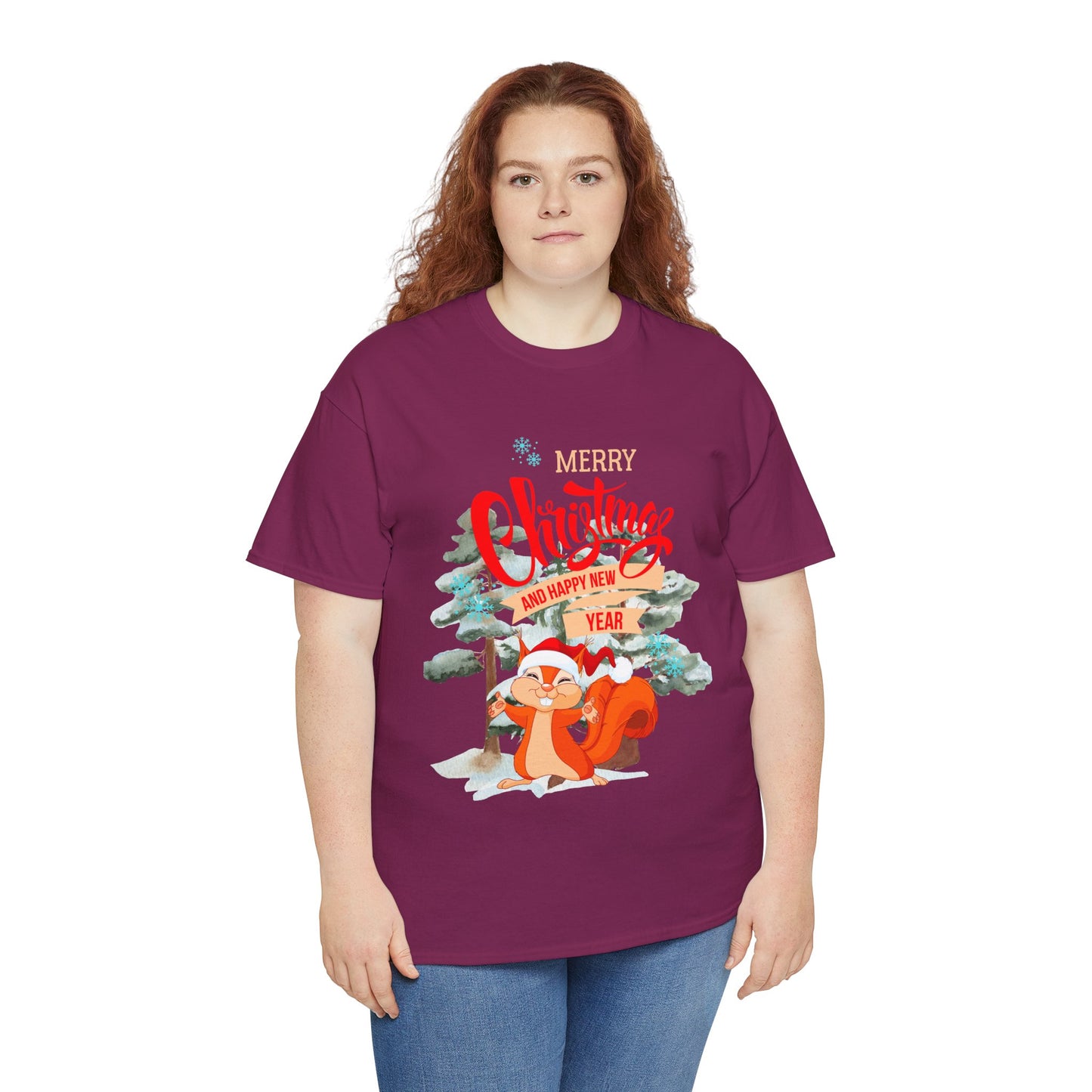 Squirrel Xmas Unisex Heavy Cotton Tee