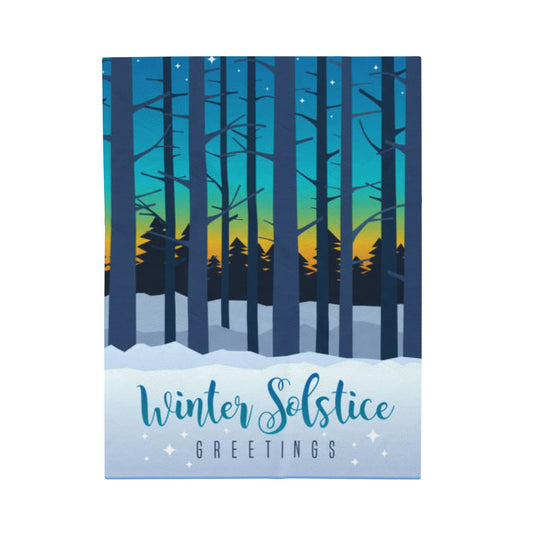 Winter Solstice Velveteen Plush Blanket