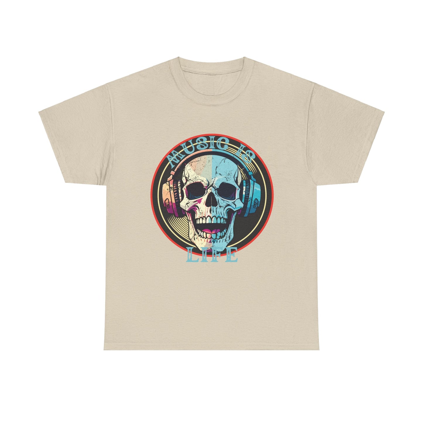 Music is Life Unisex Heavy Cotton Tee