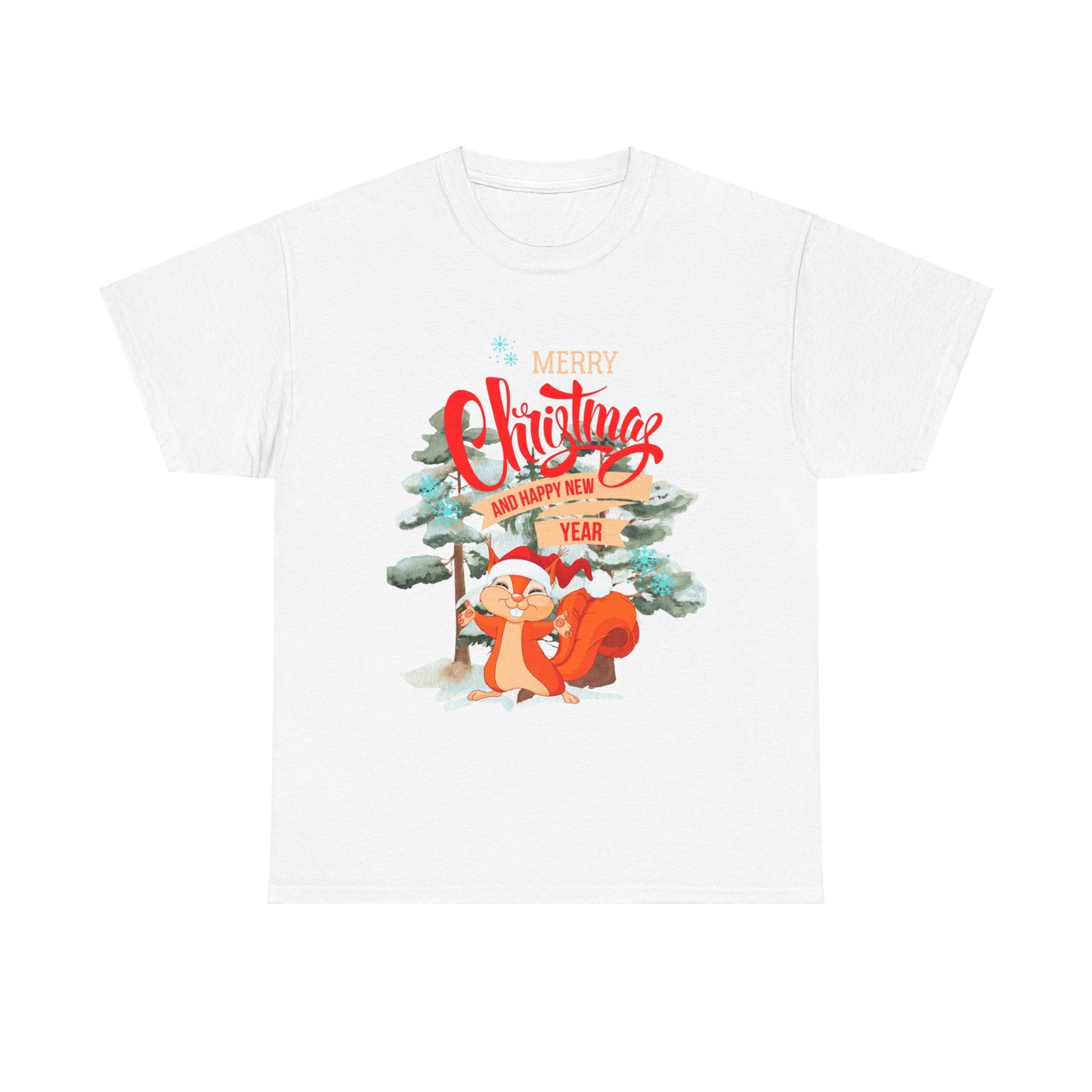 Squirrel Xmas Unisex Heavy Cotton Tee