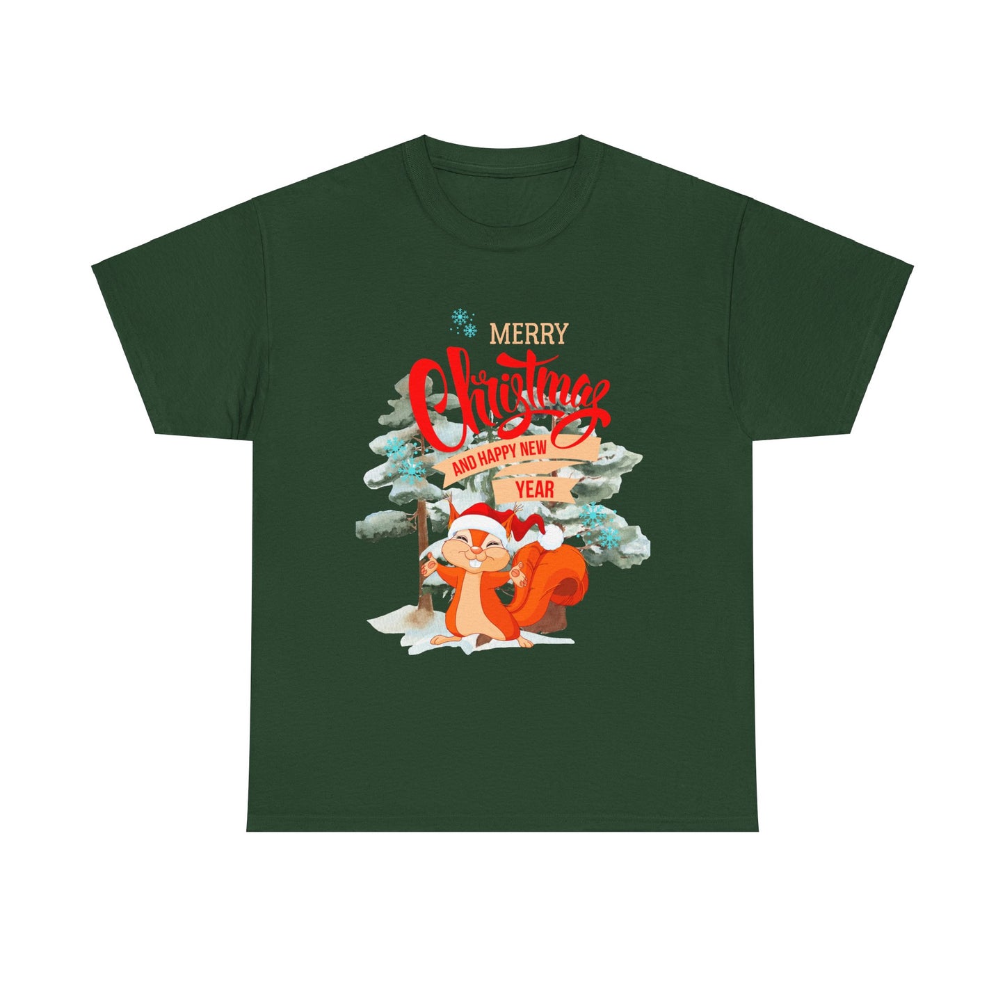 Squirrel Xmas Unisex Heavy Cotton Tee