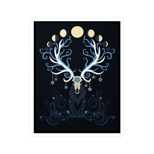 Deer Moon Kiss-Cut Vinyl Decals