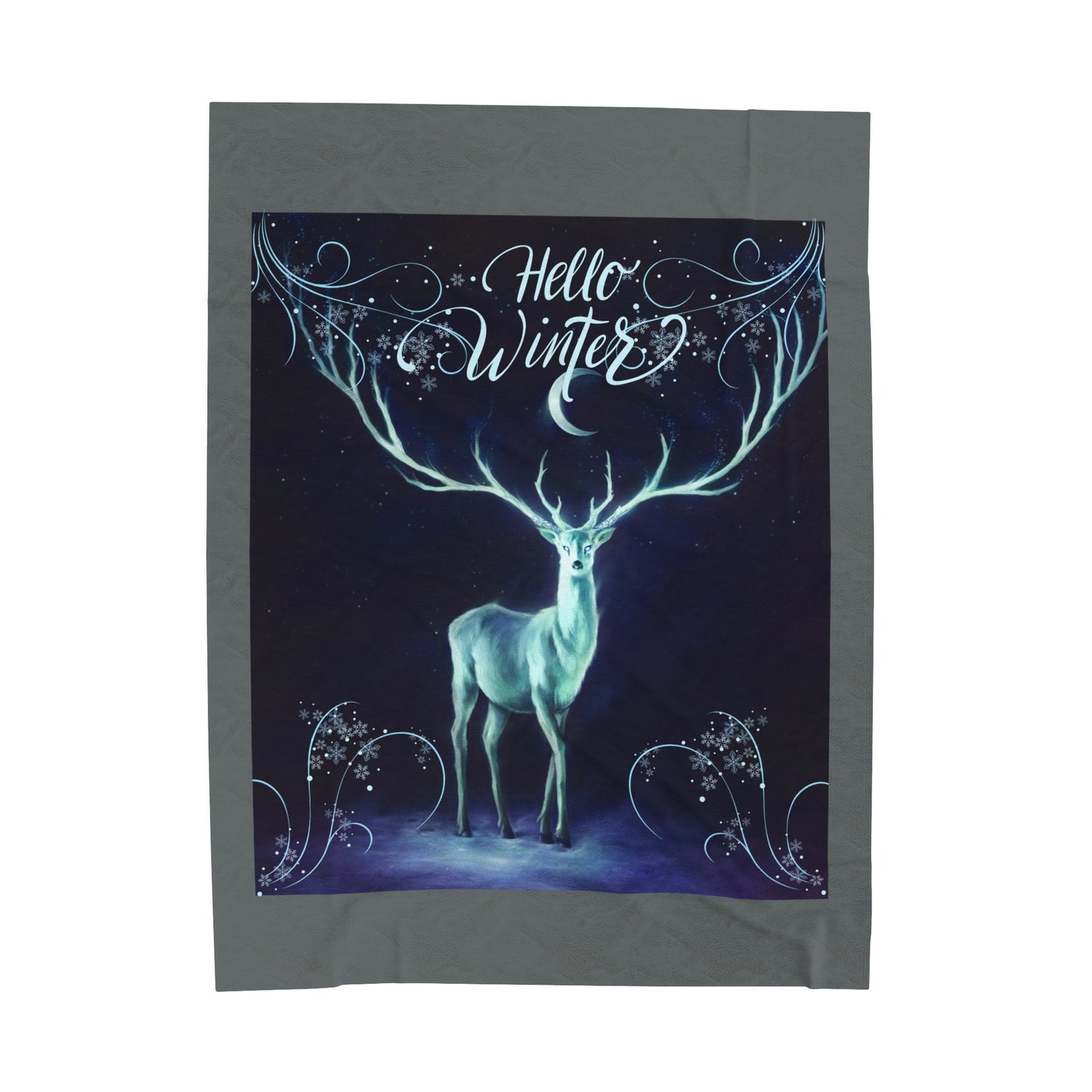 Hello Winter Velveteen Plush Blanket