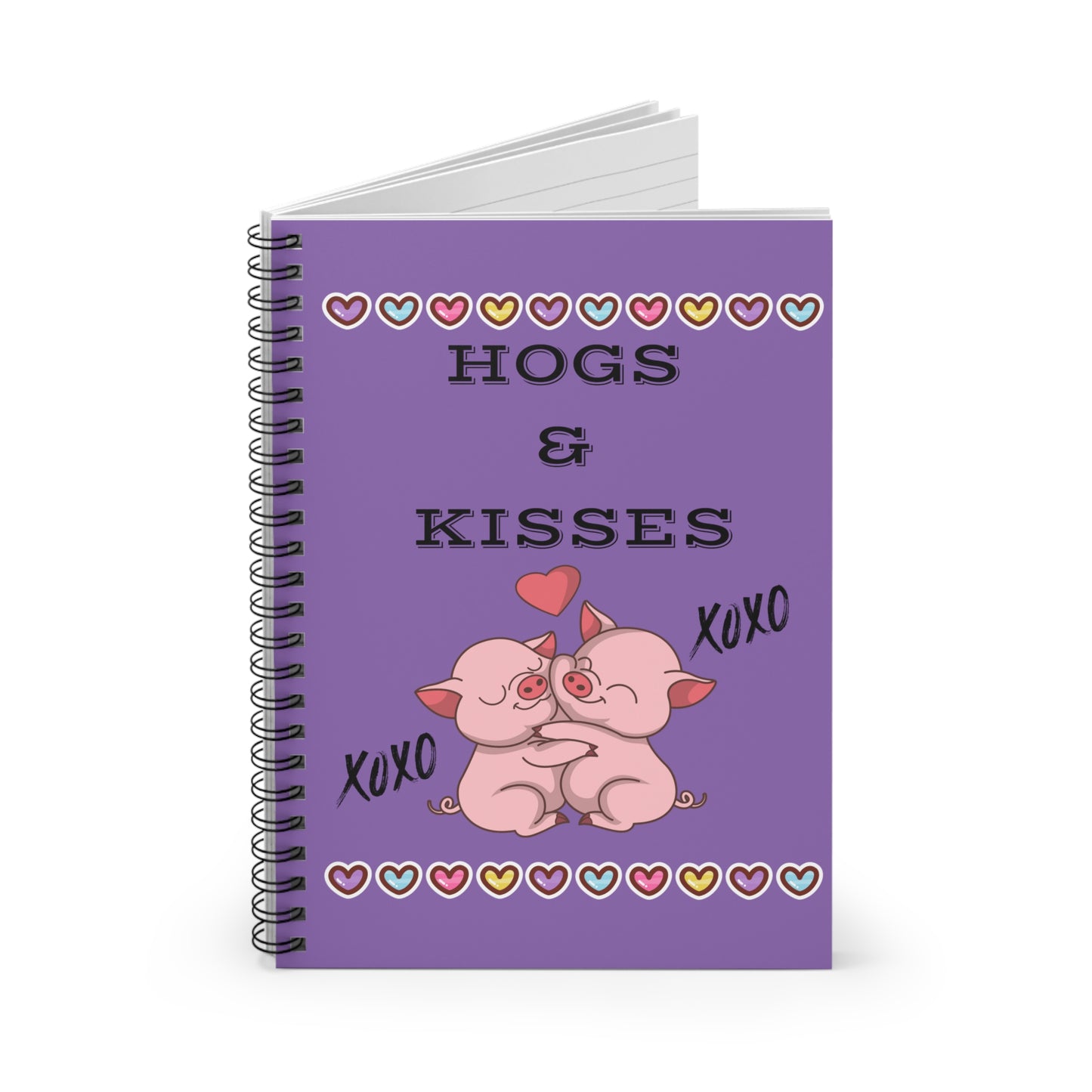 Hogs & Kisses Spiral Notebook - Ruled Line