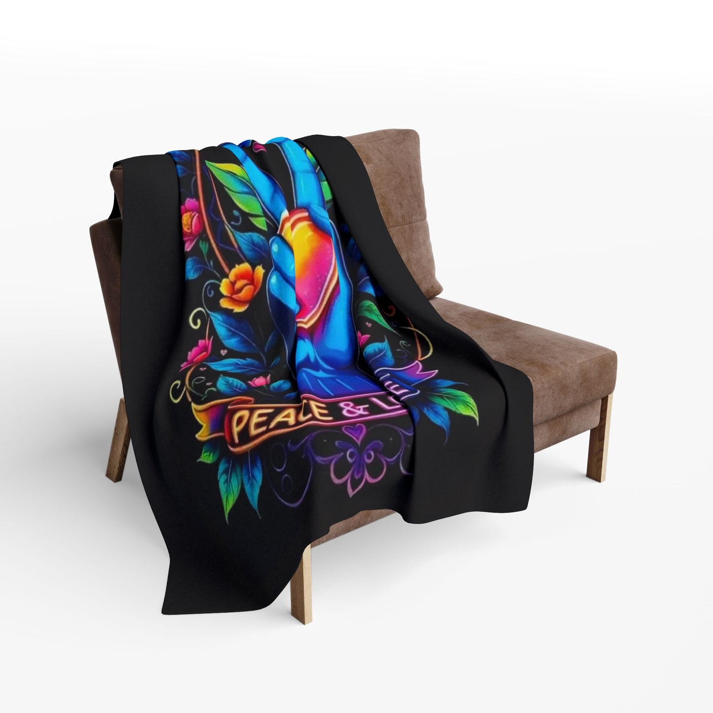 Peace & Love Arctic Fleece Blanket