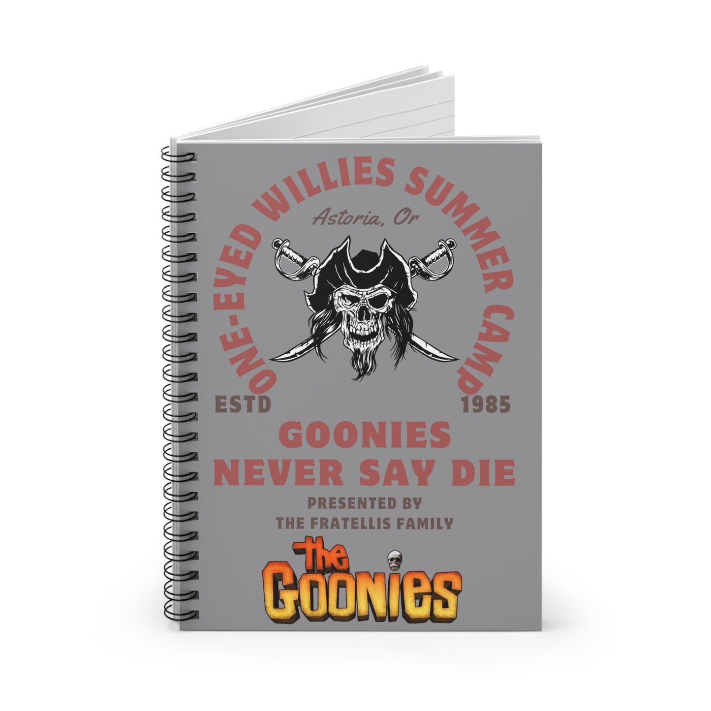 One Eyed Willy Spiral Notebook - Ruled Line