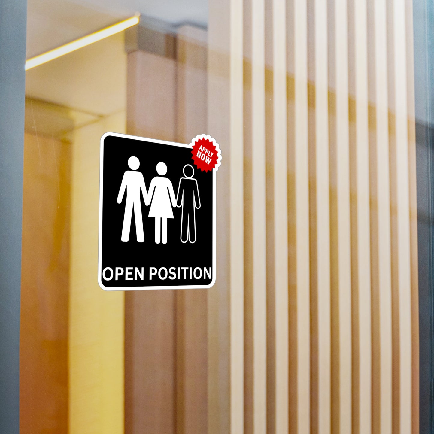 Open Position Kiss-Cut Vinyl Decals