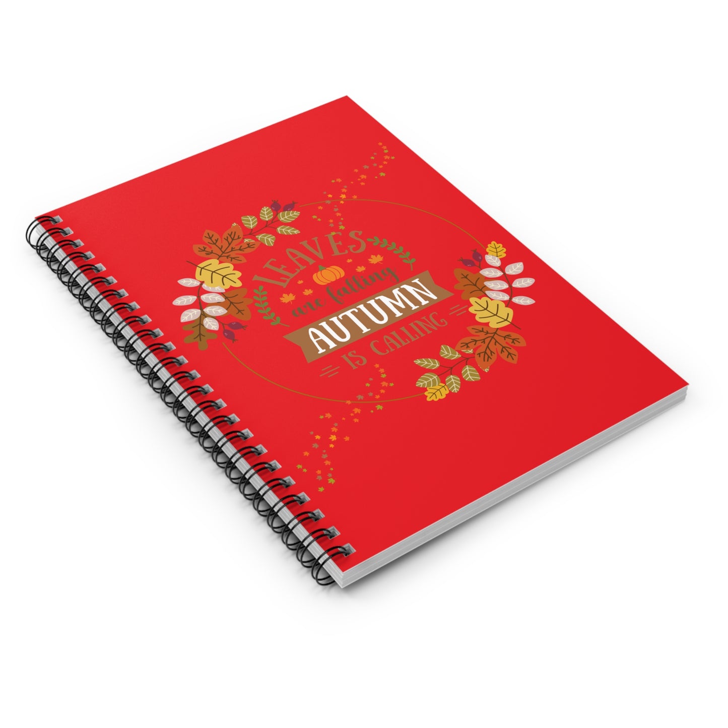Leaves Spiral Notebook - Ruled Line