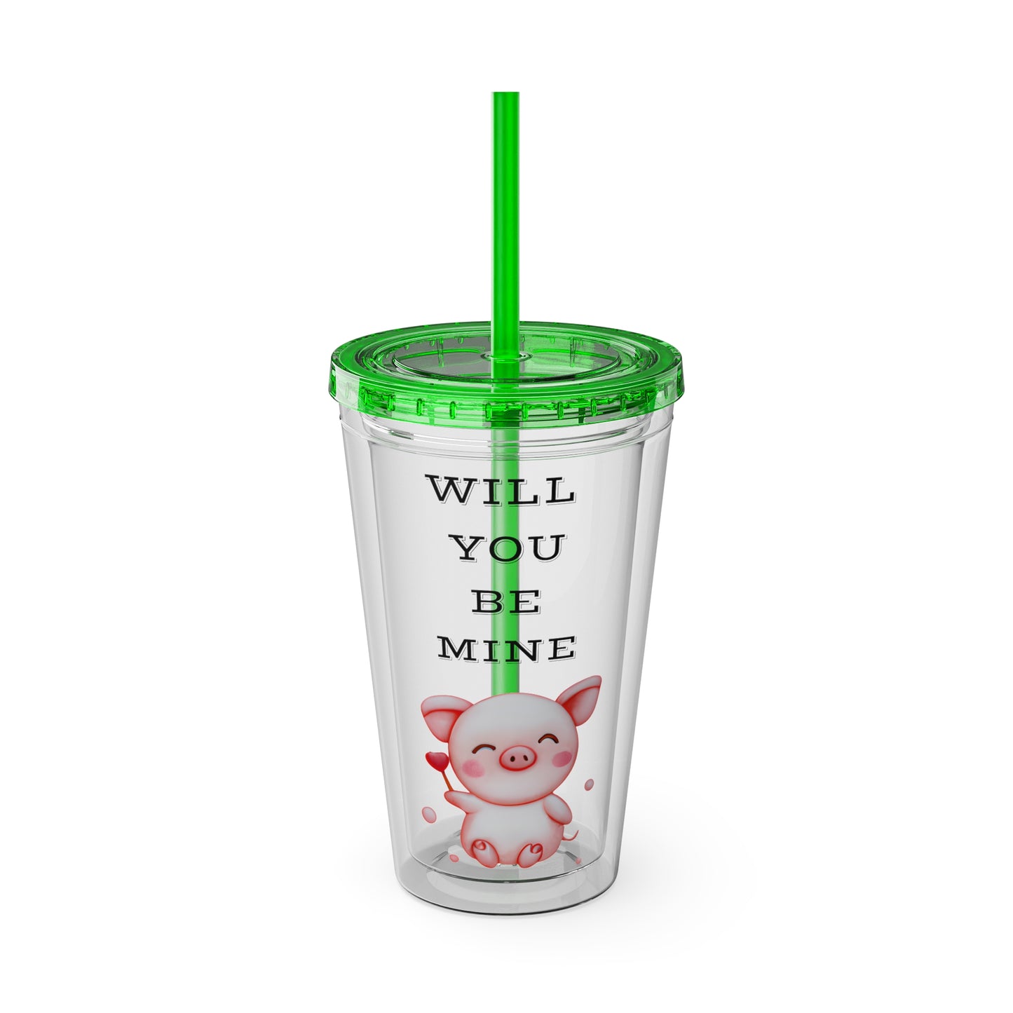 WILL YOU Sunsplash Tumbler with Straw, 16oz
