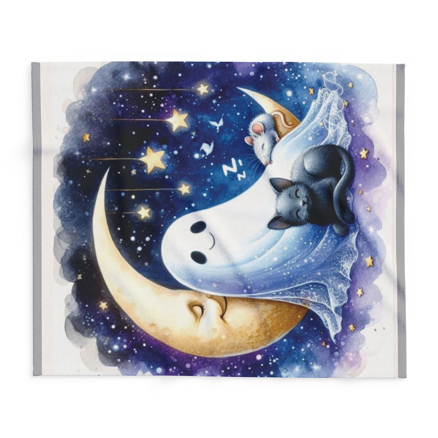 Happy Ghost Arctic Fleece Blanket