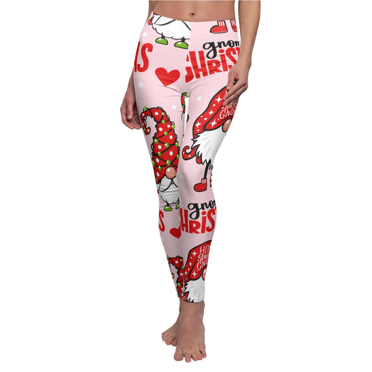Christmas Gnome Women's Cut & Sew Casual Leggings (AOP)