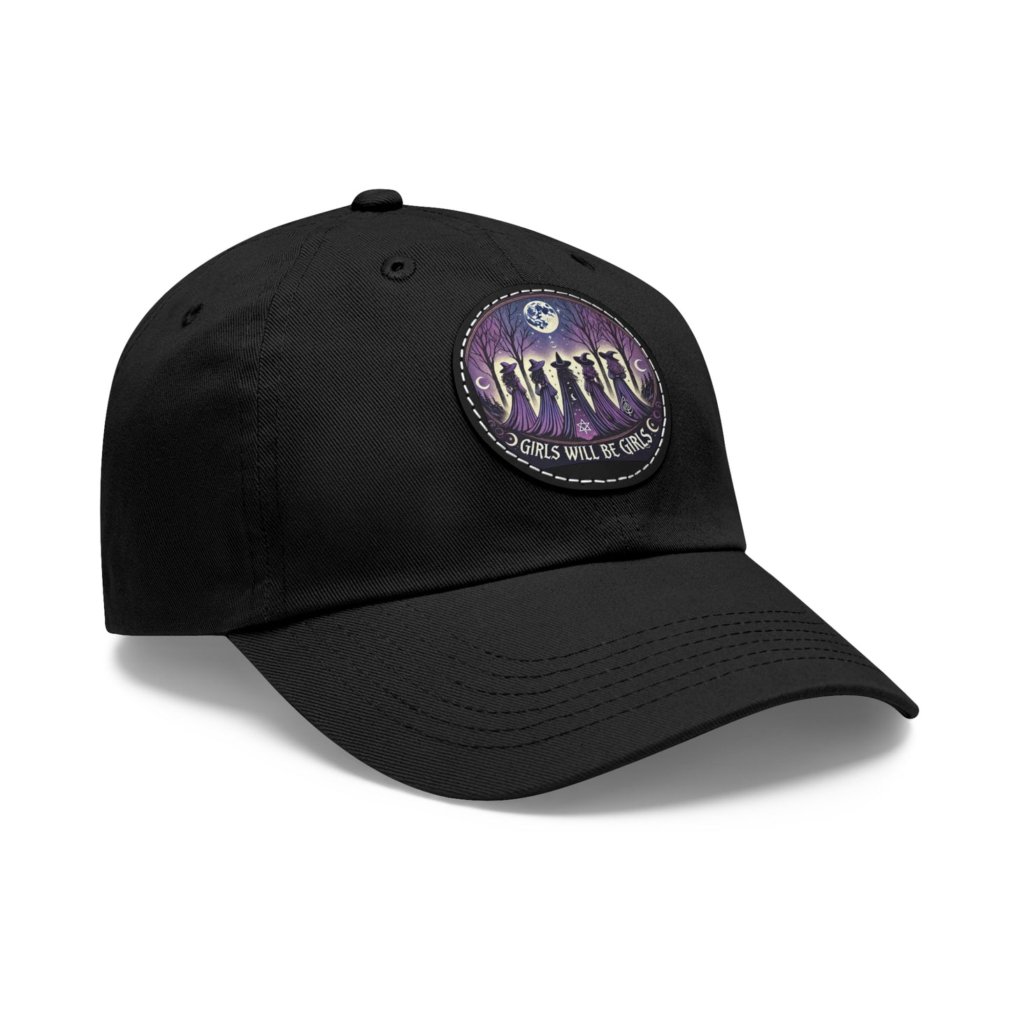 Girls will be Girls Hat with Leather Patch (Round)
