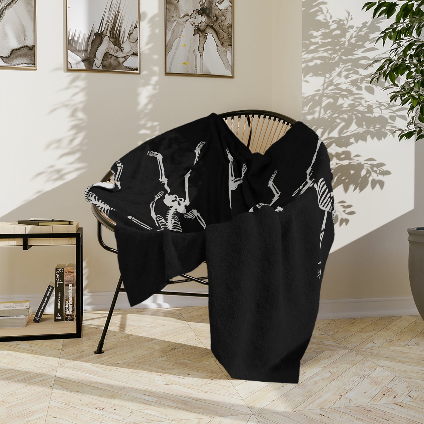 Dancing Skeleton Velveteen Microfiber Blanket