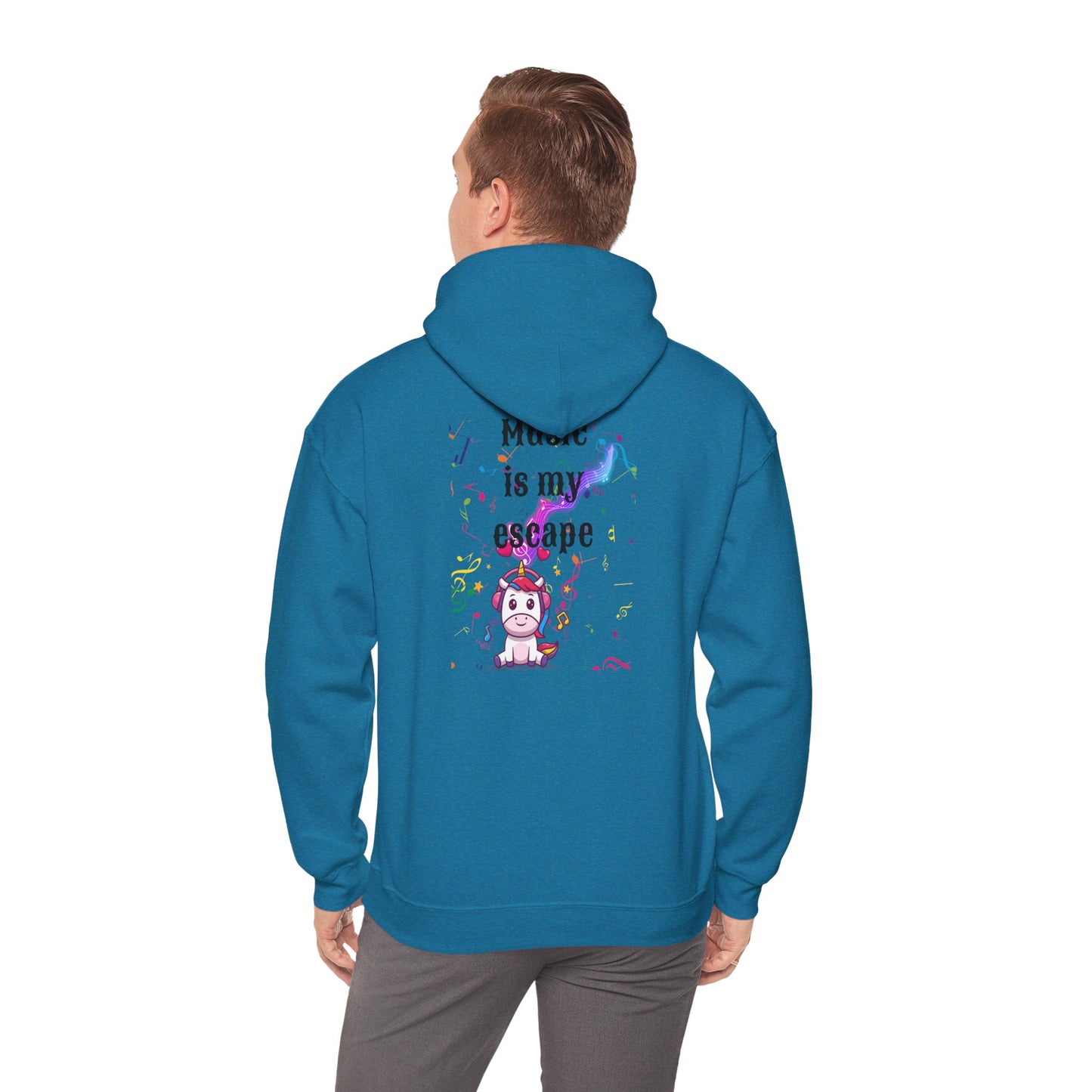 Music is my escape Unisex Heavy Blend™ Hooded Sweatshirt