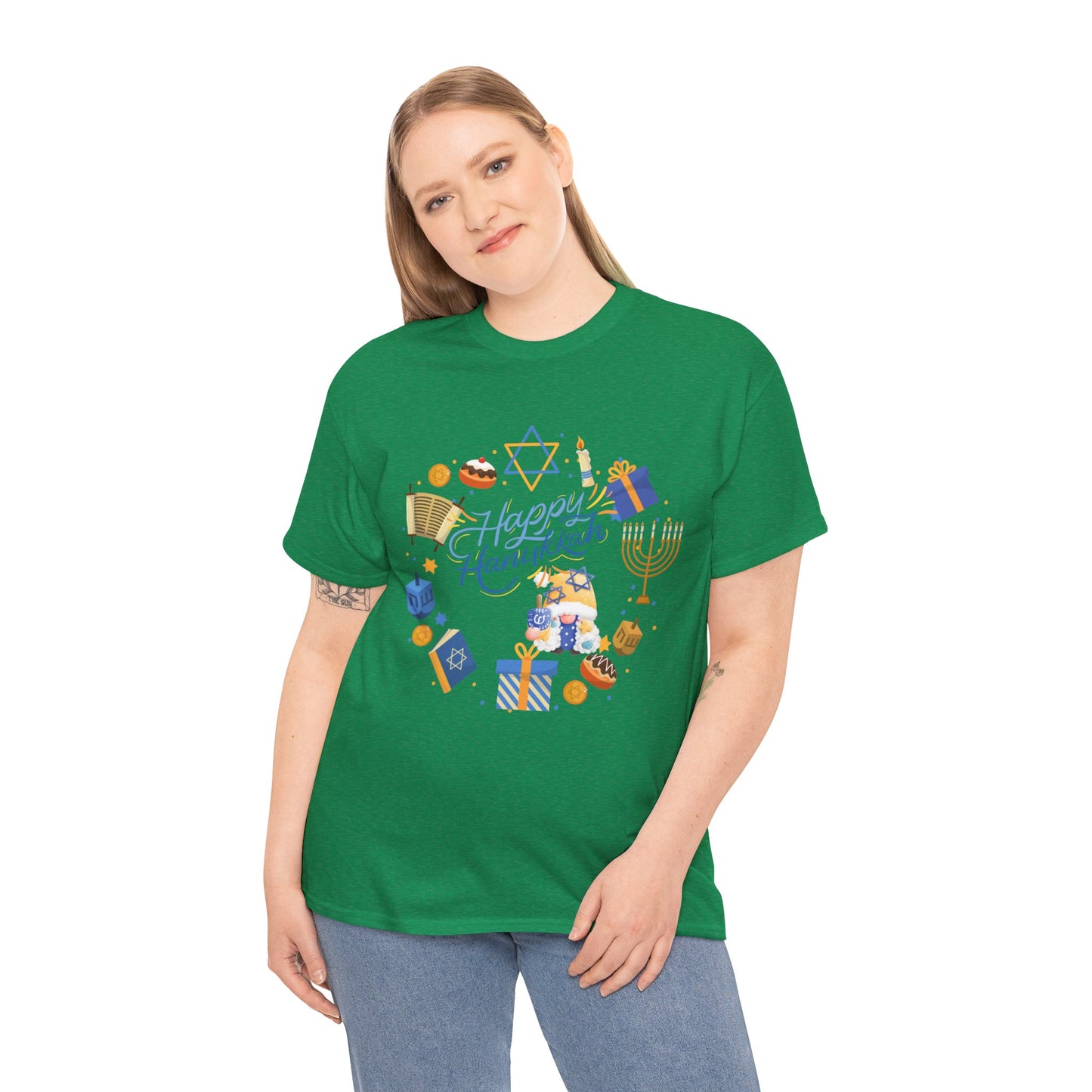 Happy Hanukkah Unisex Heavy Cotton Tee