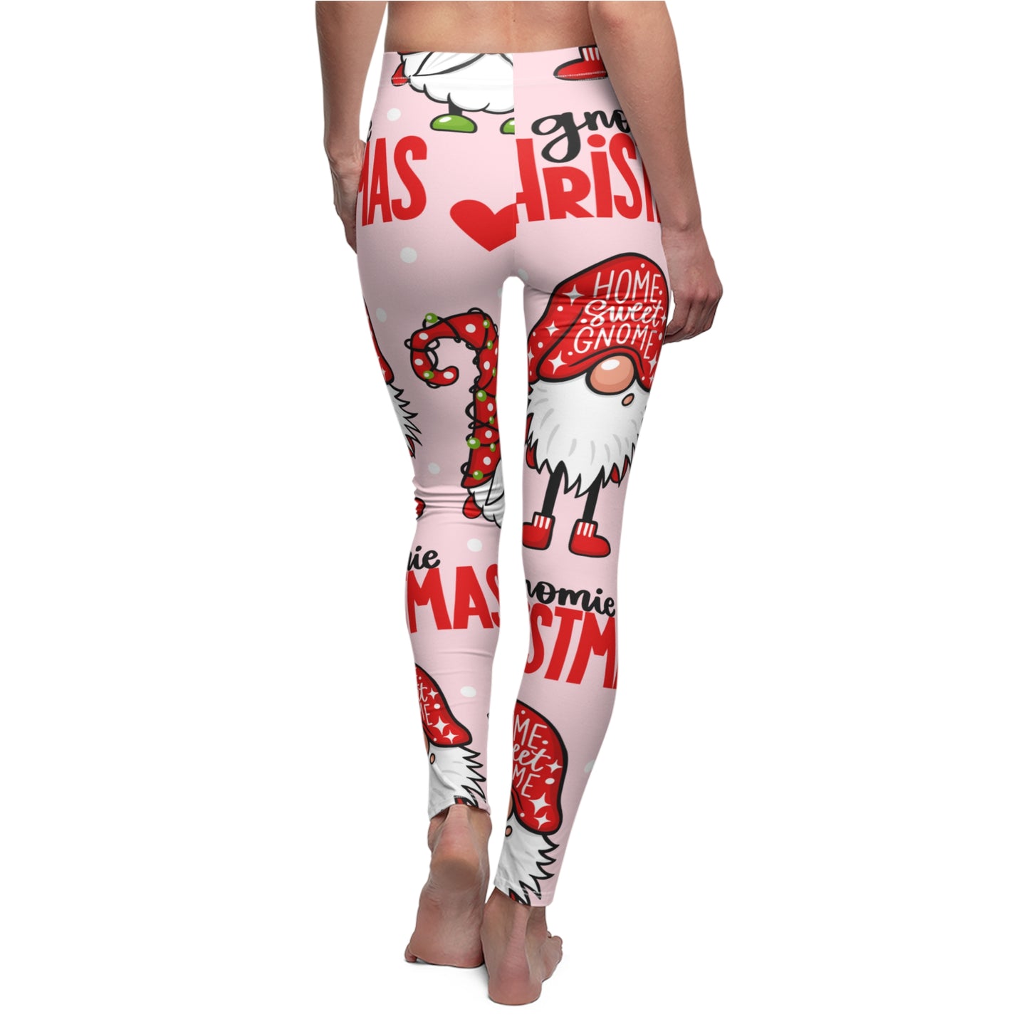 Christmas Gnome Women's Cut & Sew Casual Leggings (AOP)