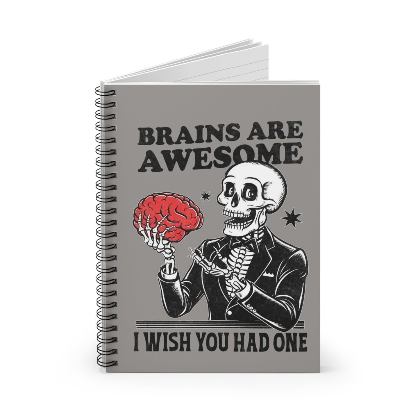 Brains Spiral Notebook - Ruled Line
