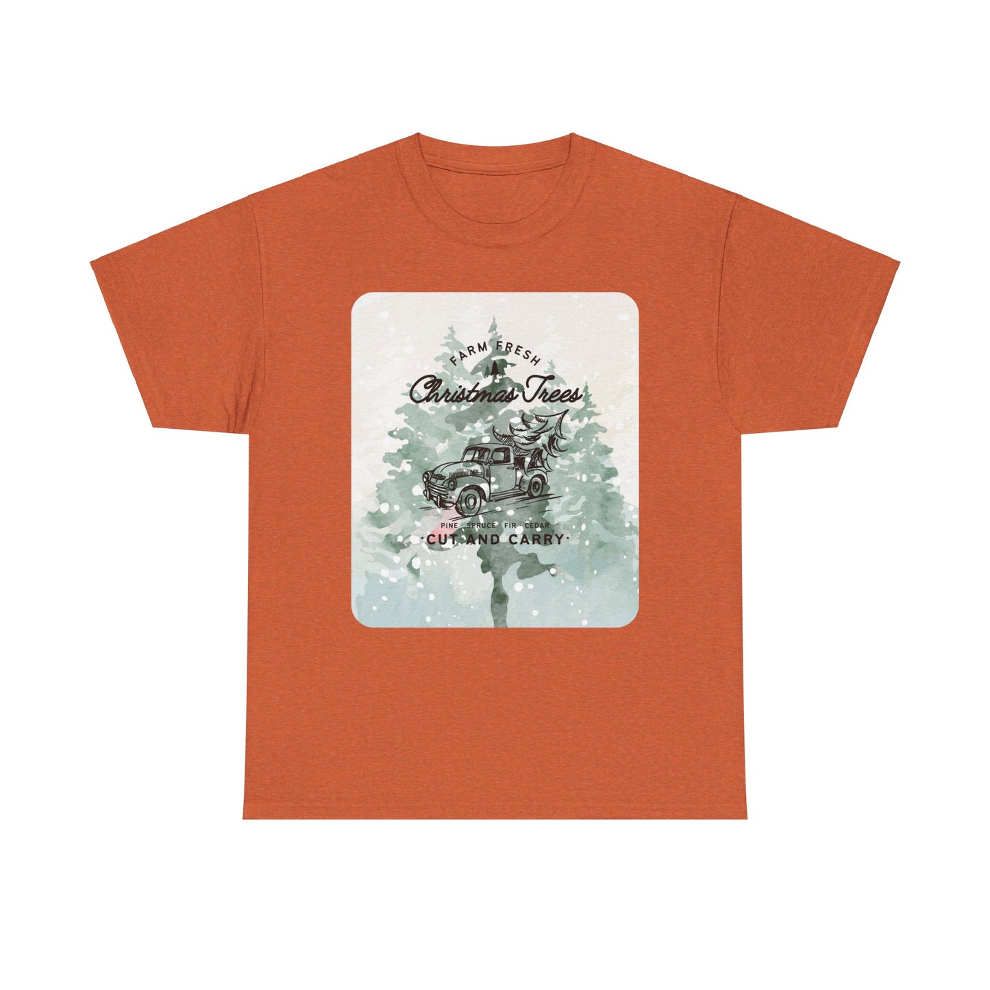 Christmas Trees Unisex Heavy Cotton Tee