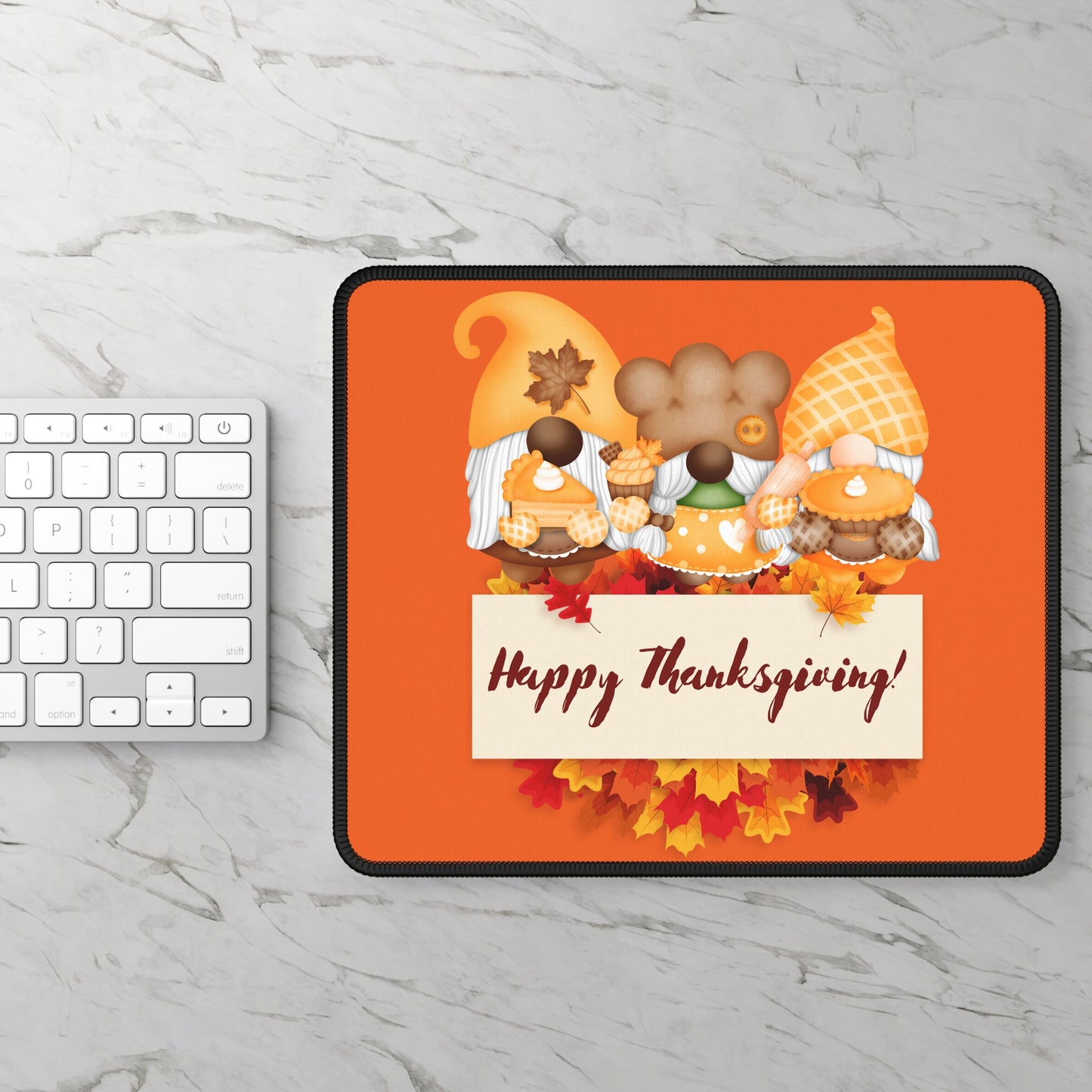 Gnome Thanksgiving Gaming Mouse Pad