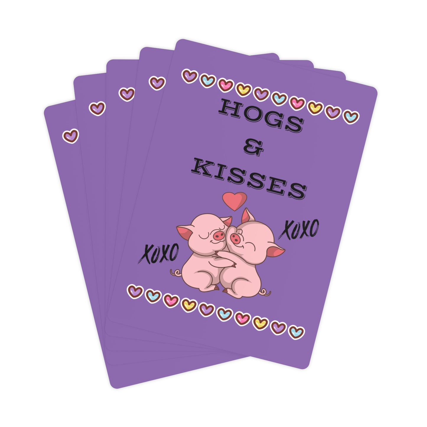 Hogs & Kisses playing cards