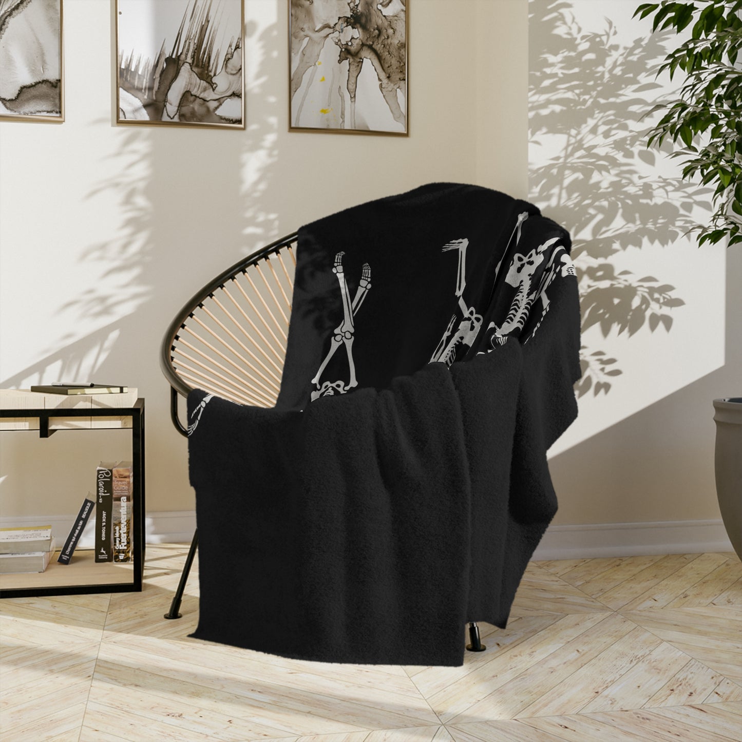Dancing Skeleton Velveteen Microfiber Blanket