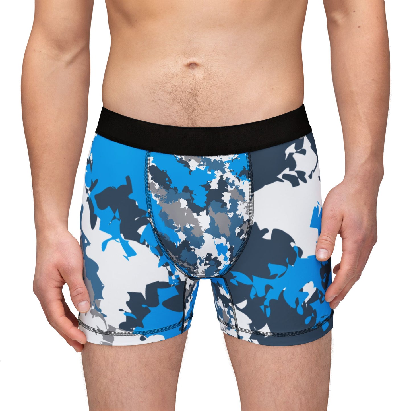 Blue Camo Men's Boxers (AOP)
