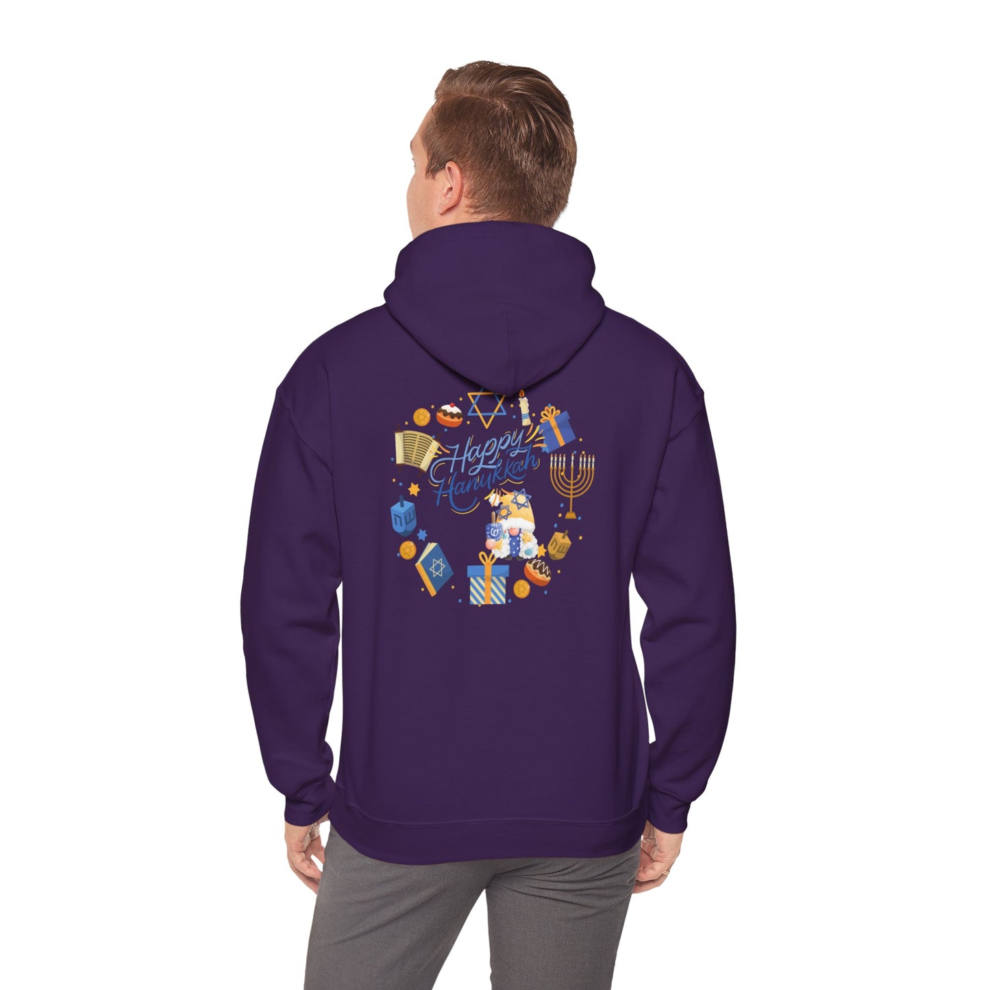 Happy Hanukkah Unisex Heavy Blend™ Hooded Sweatshirt