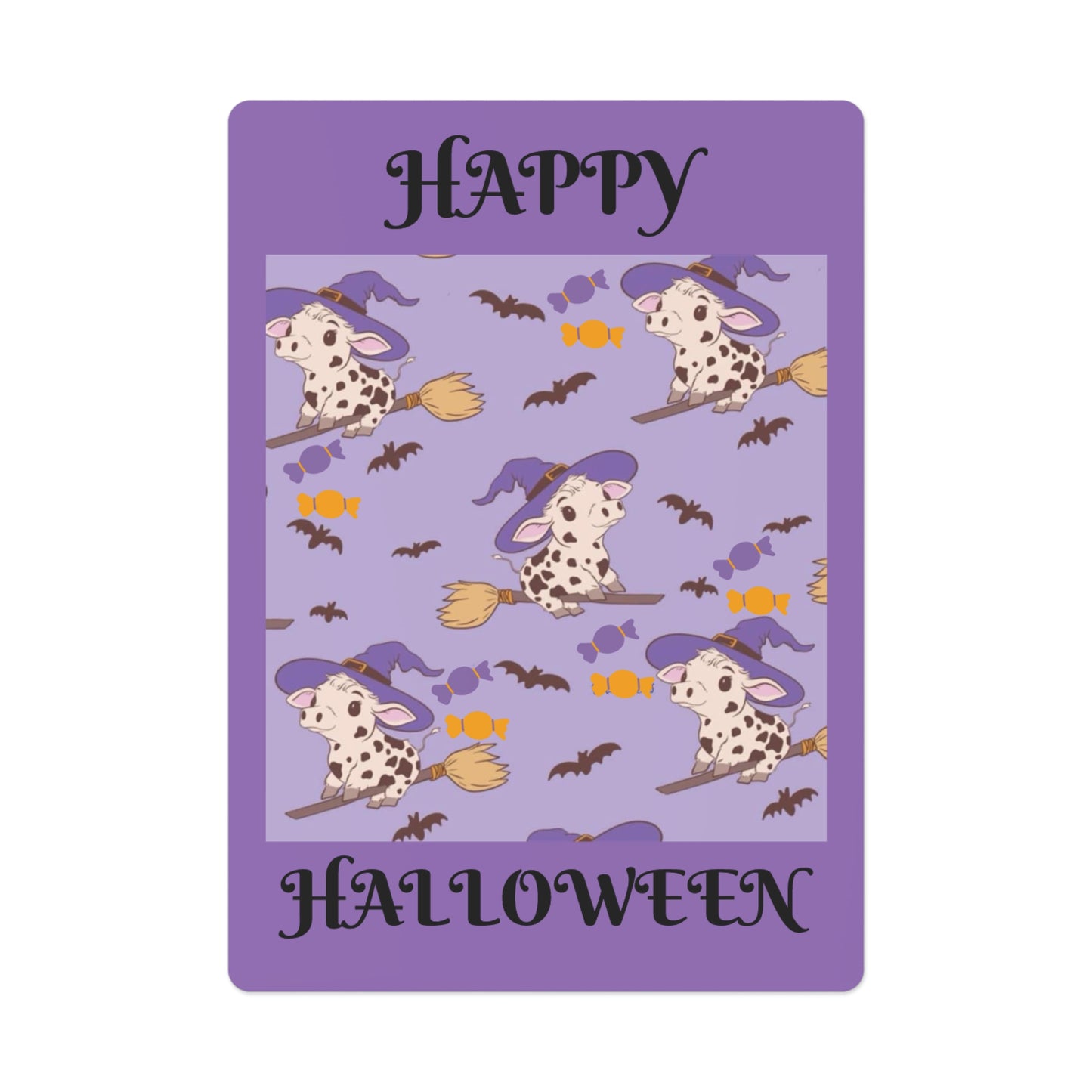 Halloween Cows Poker Cards