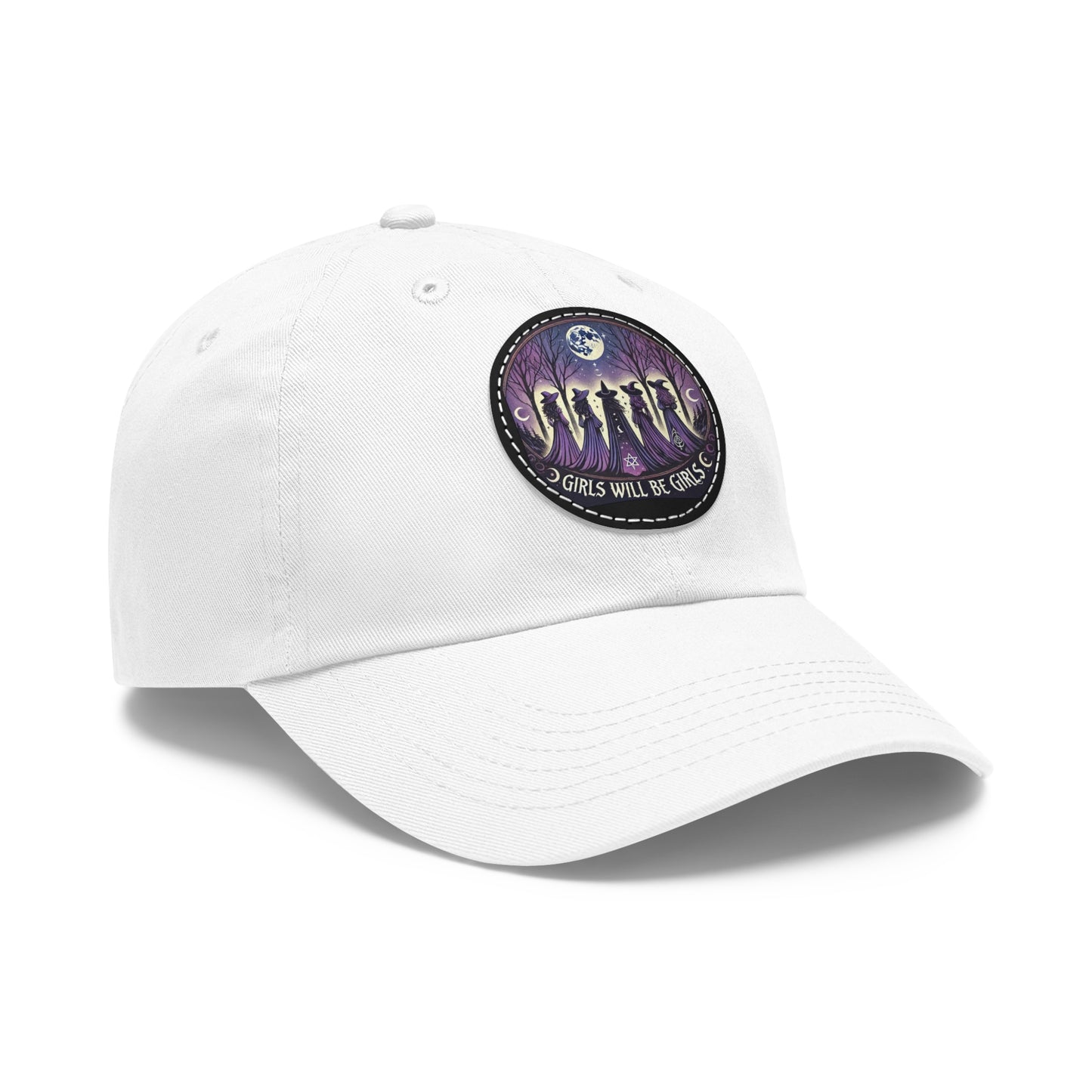 Girls will be Girls Hat with Leather Patch (Round)