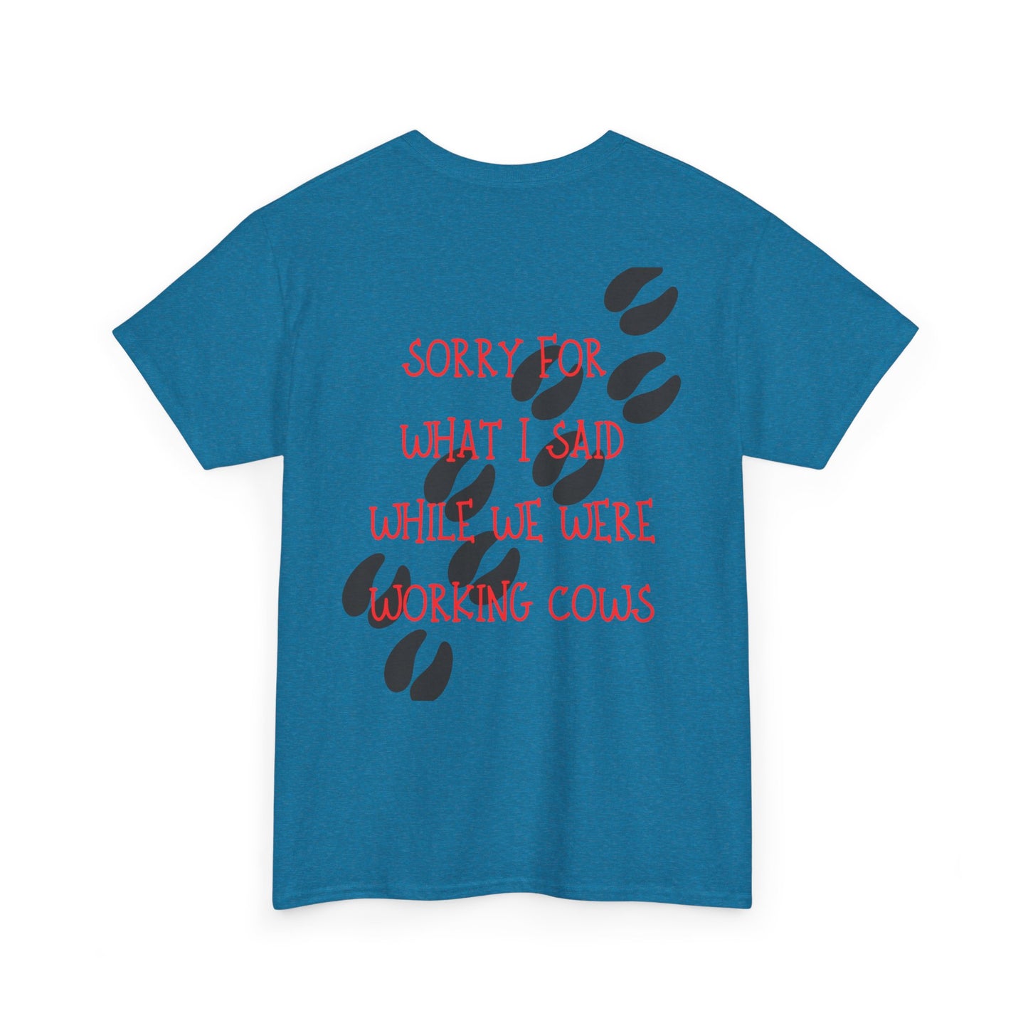 Sorry for what I said- Double sided Unisex Heavy Cotton Tee