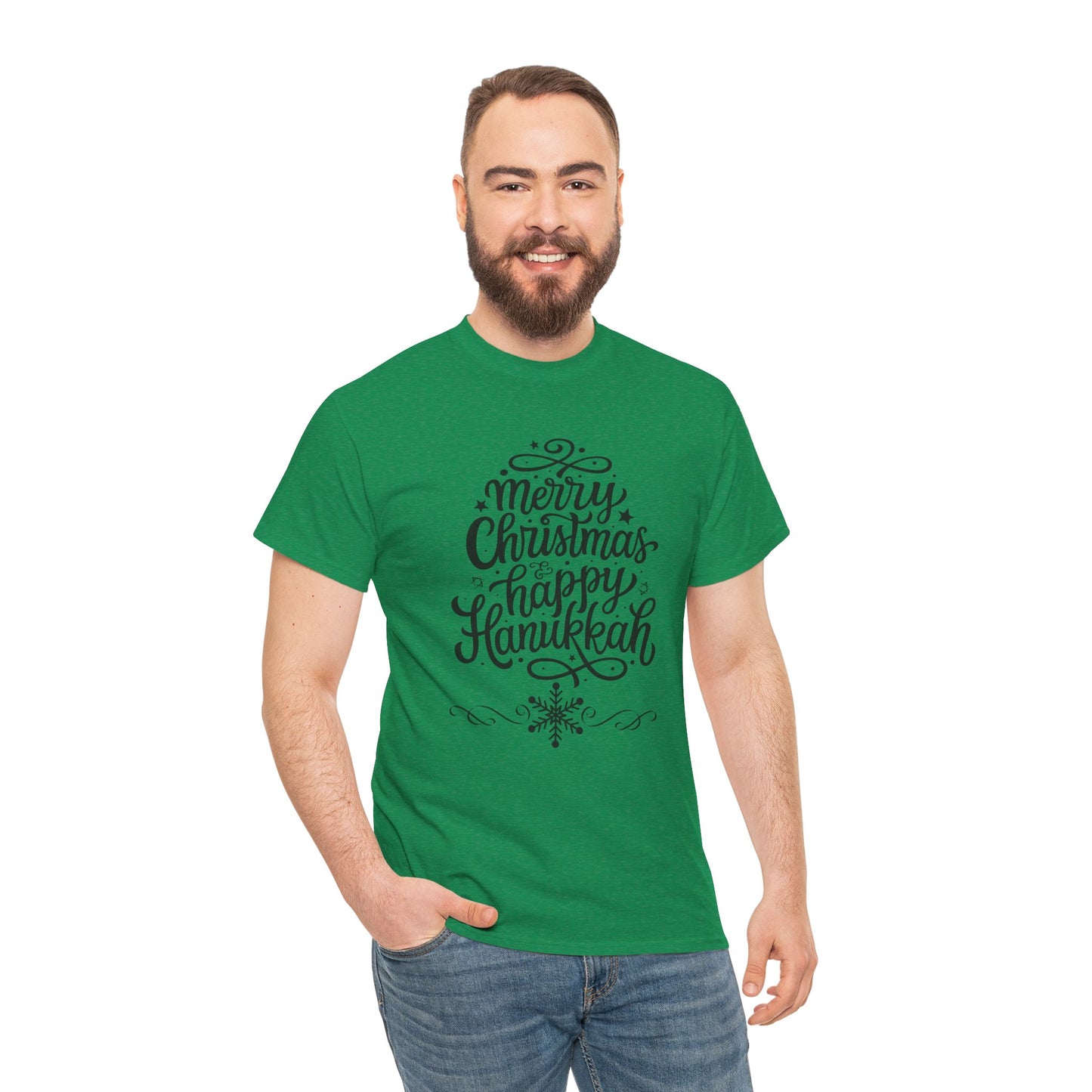 Merry Hanukkah Unisex Heavy Cotton Tee