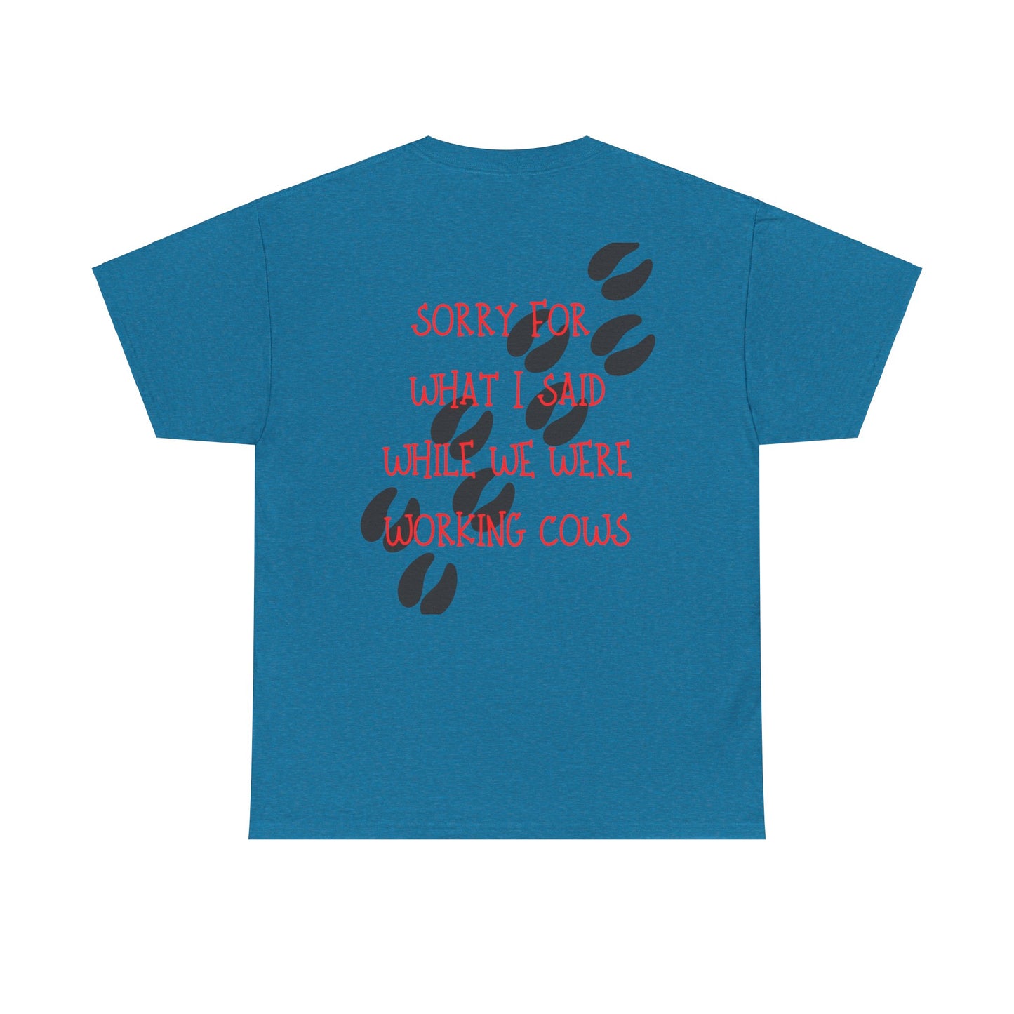 Sorry for what I said- Double sided Unisex Heavy Cotton Tee