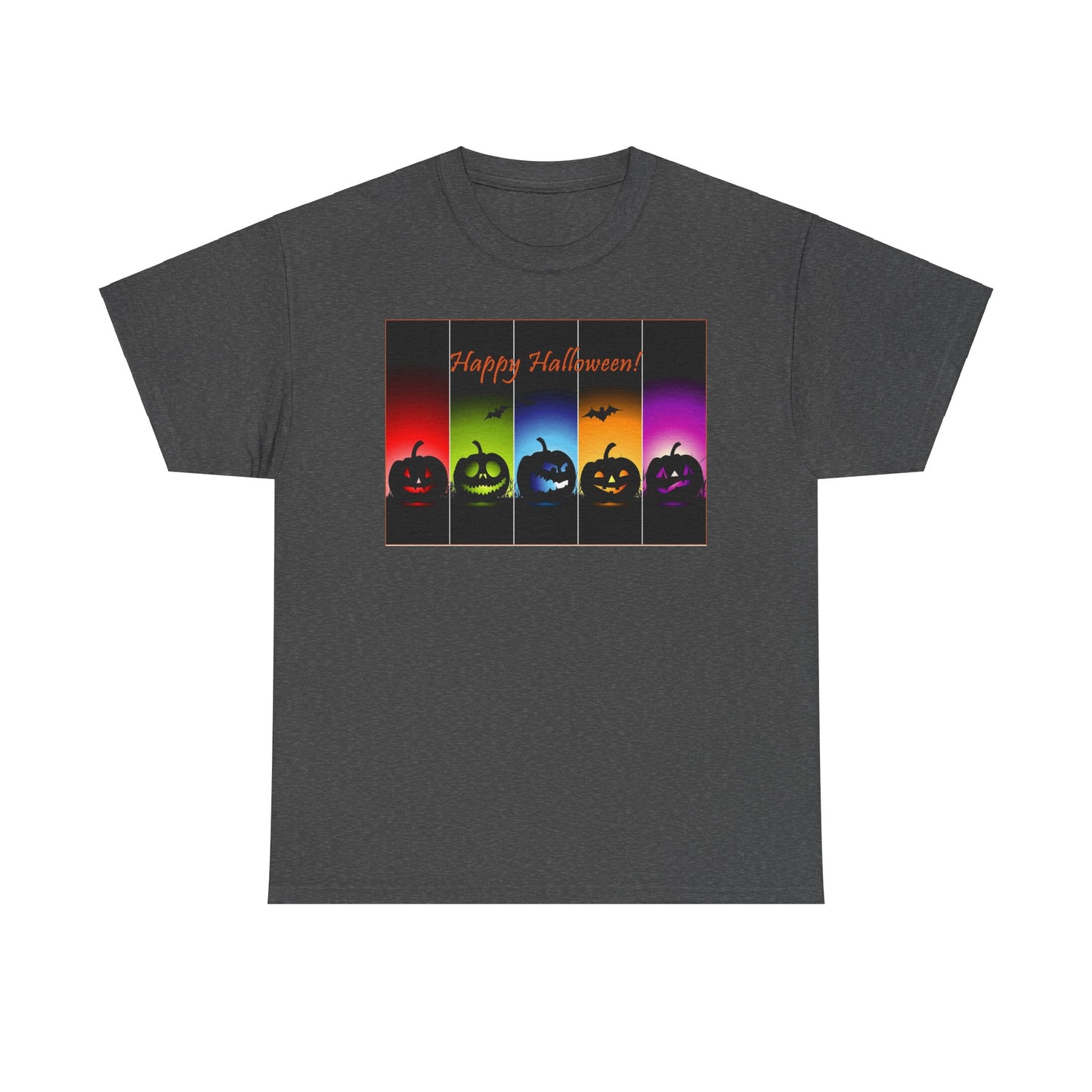 Multi colored Halloween Unisex Heavy Cotton Tee