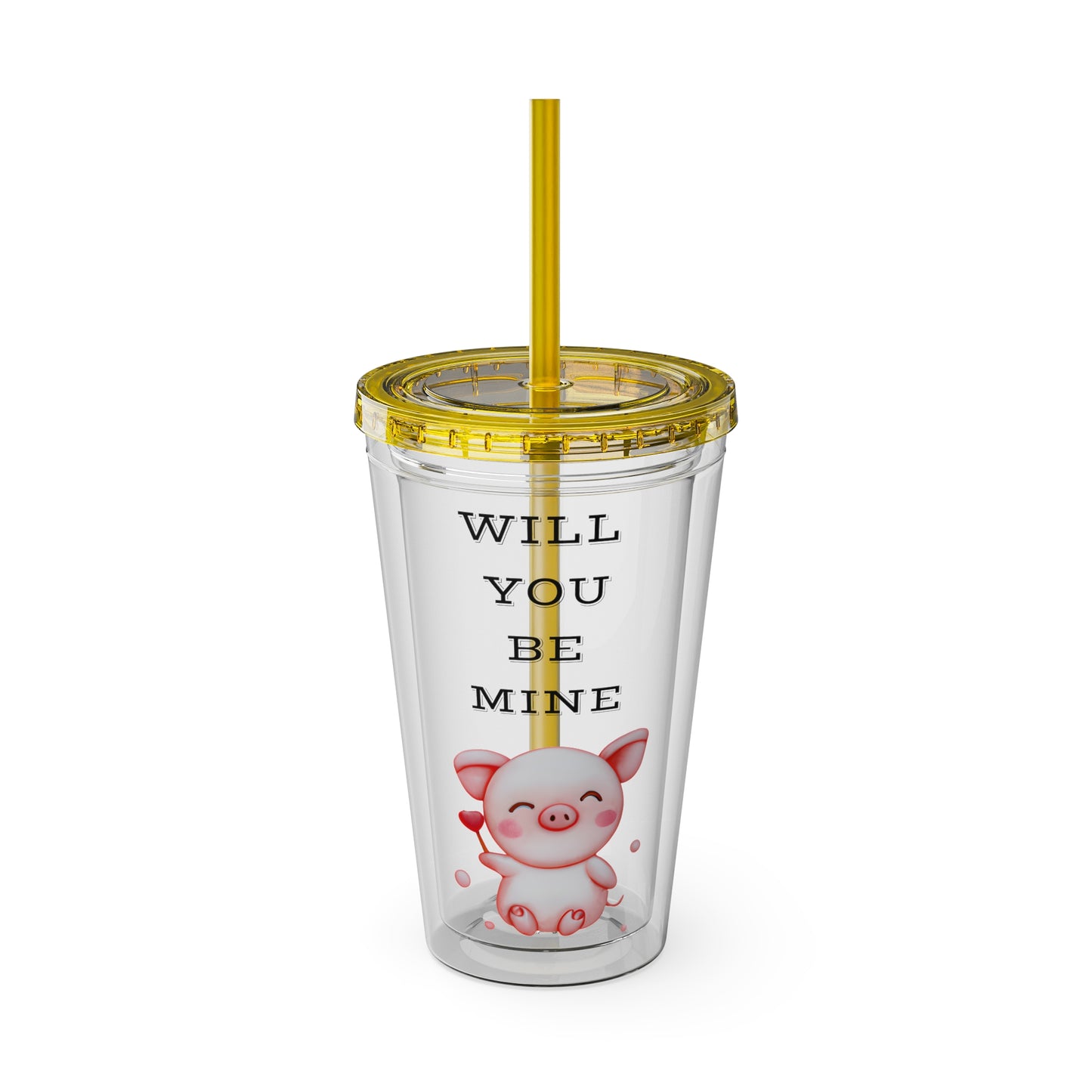 WILL YOU Sunsplash Tumbler with Straw, 16oz