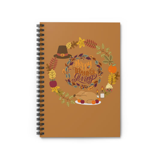 Thanksgiving Spiral Notebook - Ruled Line