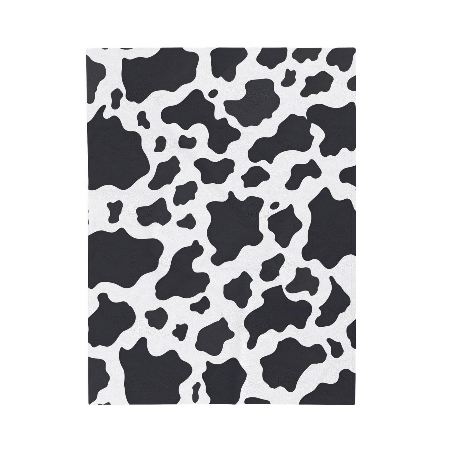 Cow Print Velveteen Plush Blanket